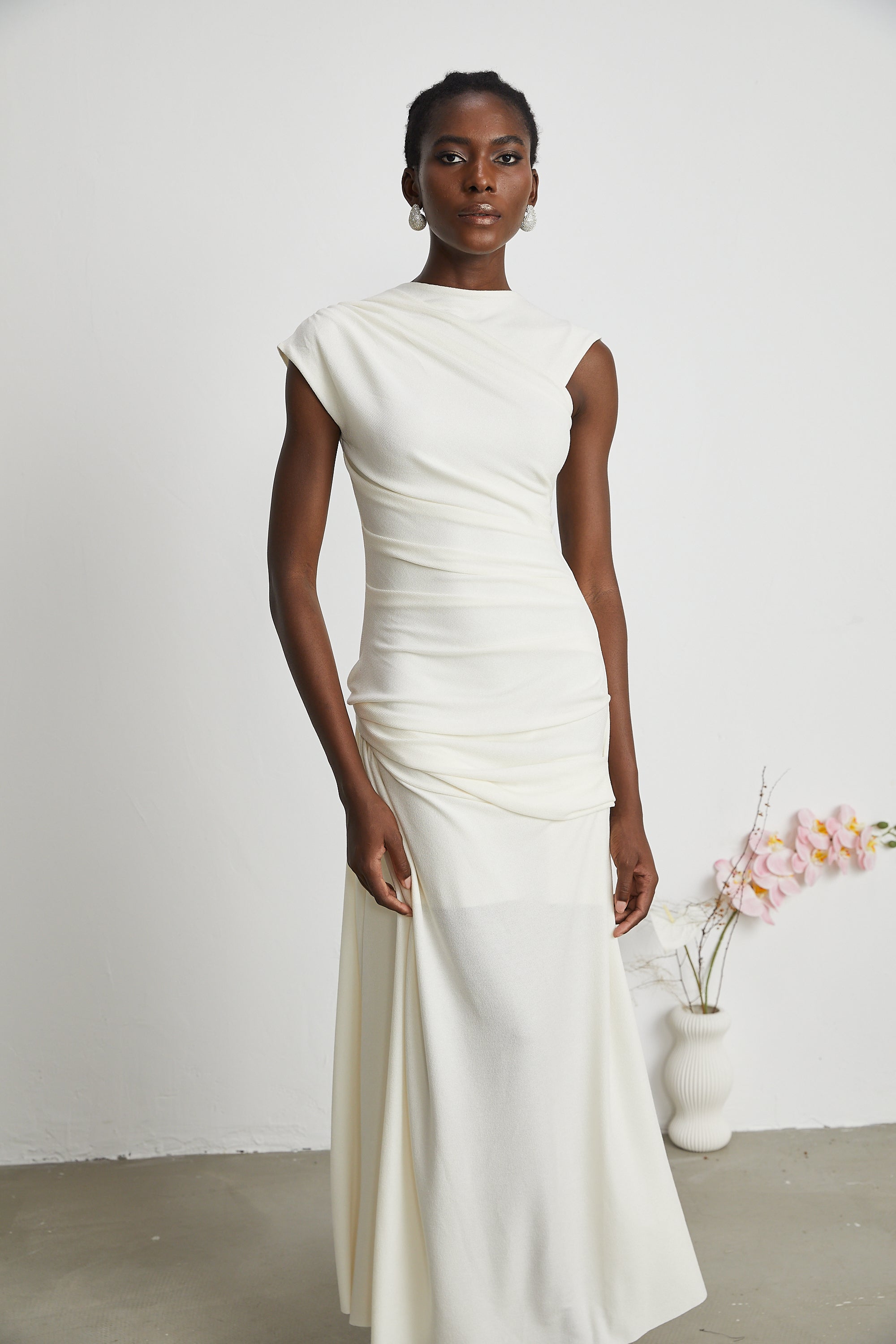 Lanetta jersey-knit draped maxi dress (Final Sale-US Only)