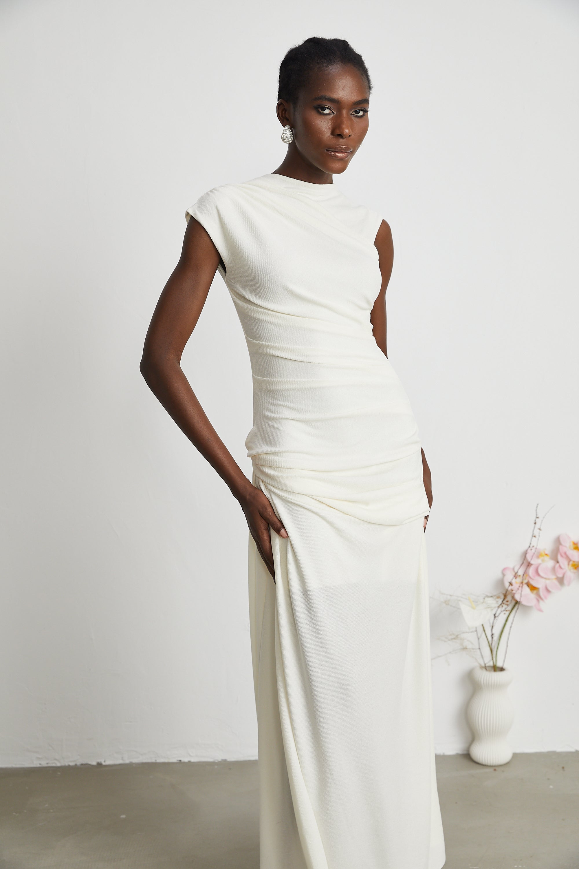 Lanetta jersey-knit draped maxi dress (Final Sale-US Only)
