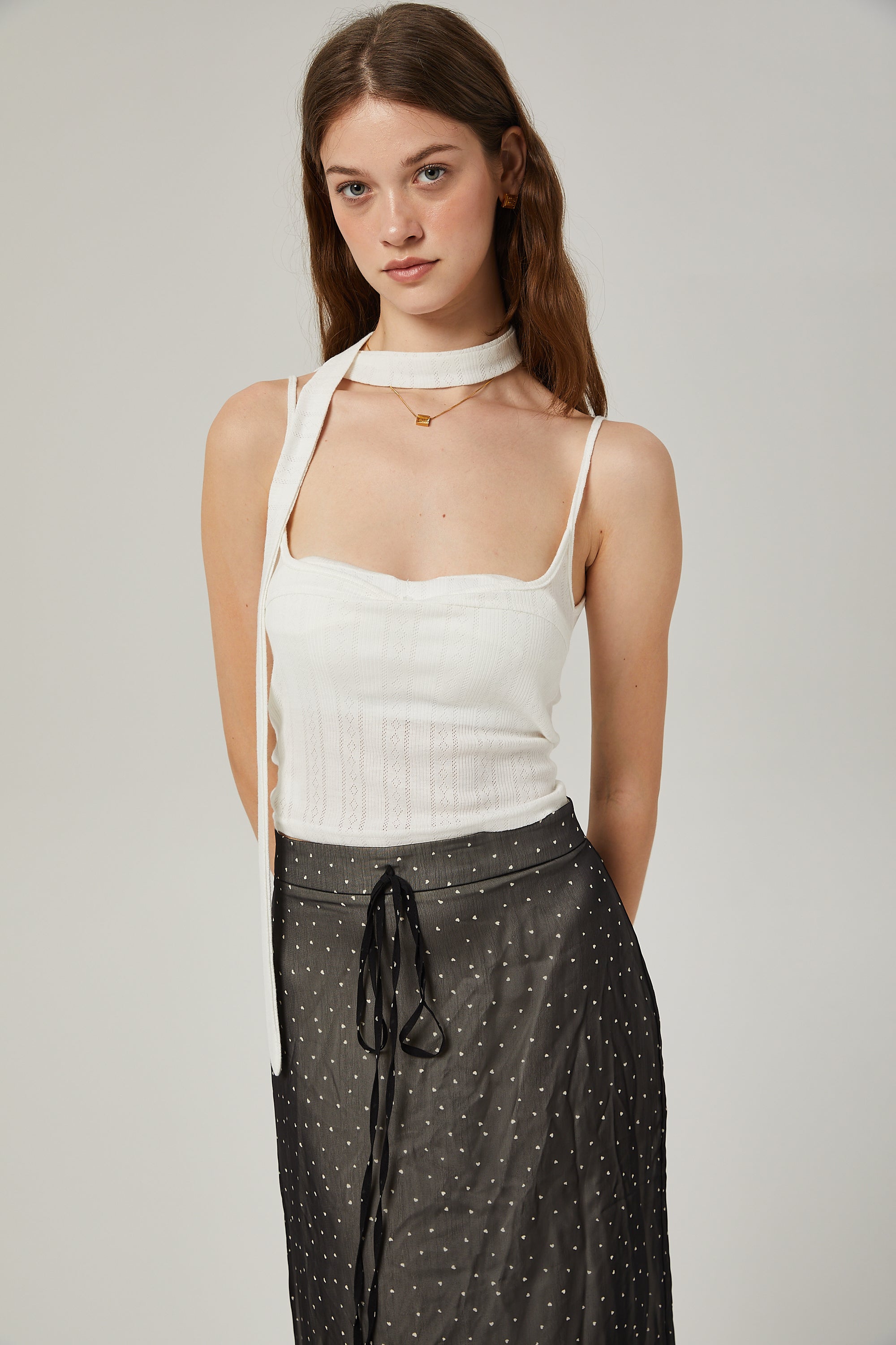 Gisèle tie-waisted polka-dot print skirt (Final Sale)