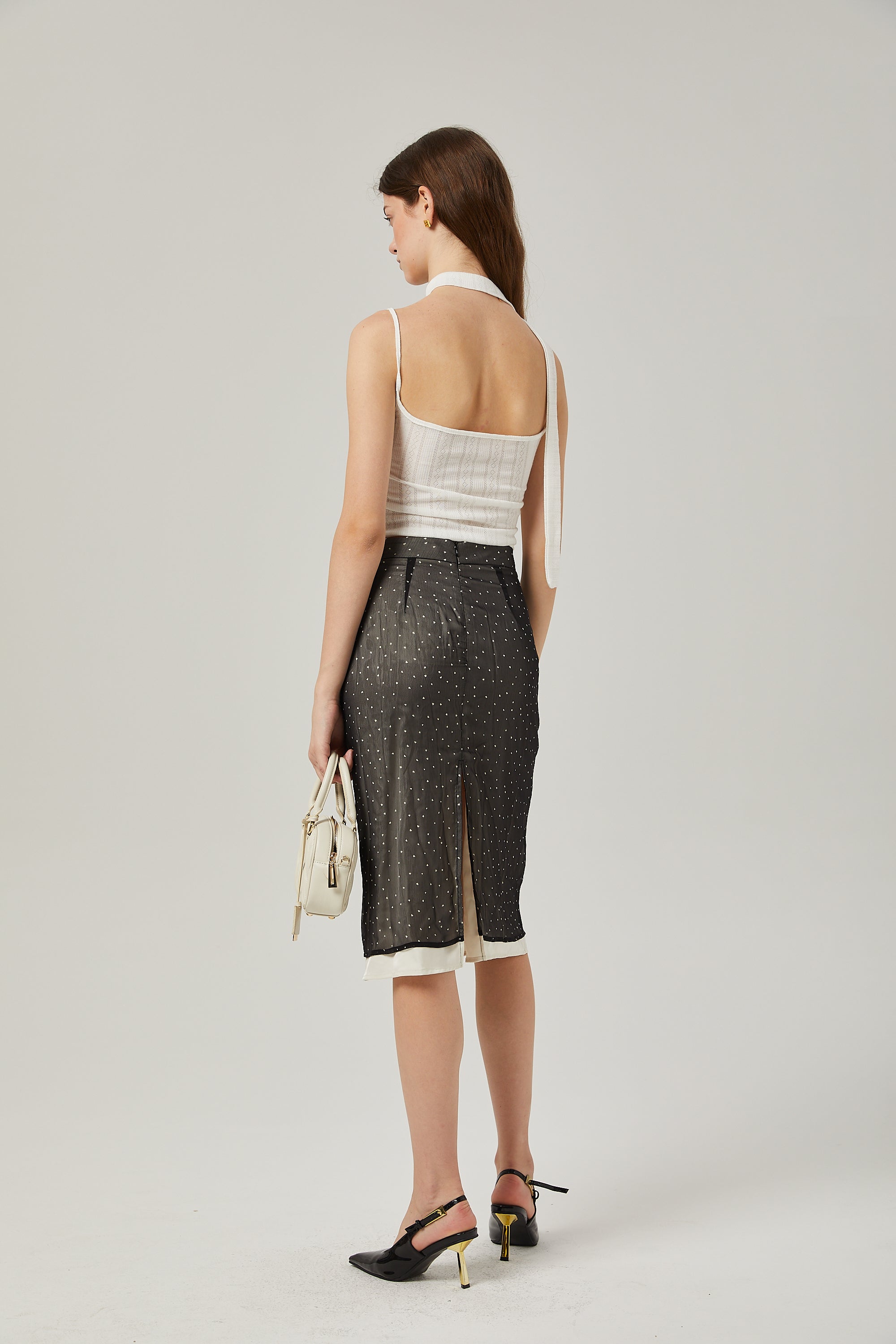 Gisèle tie-waisted polka-dot print skirt (Final Sale)
