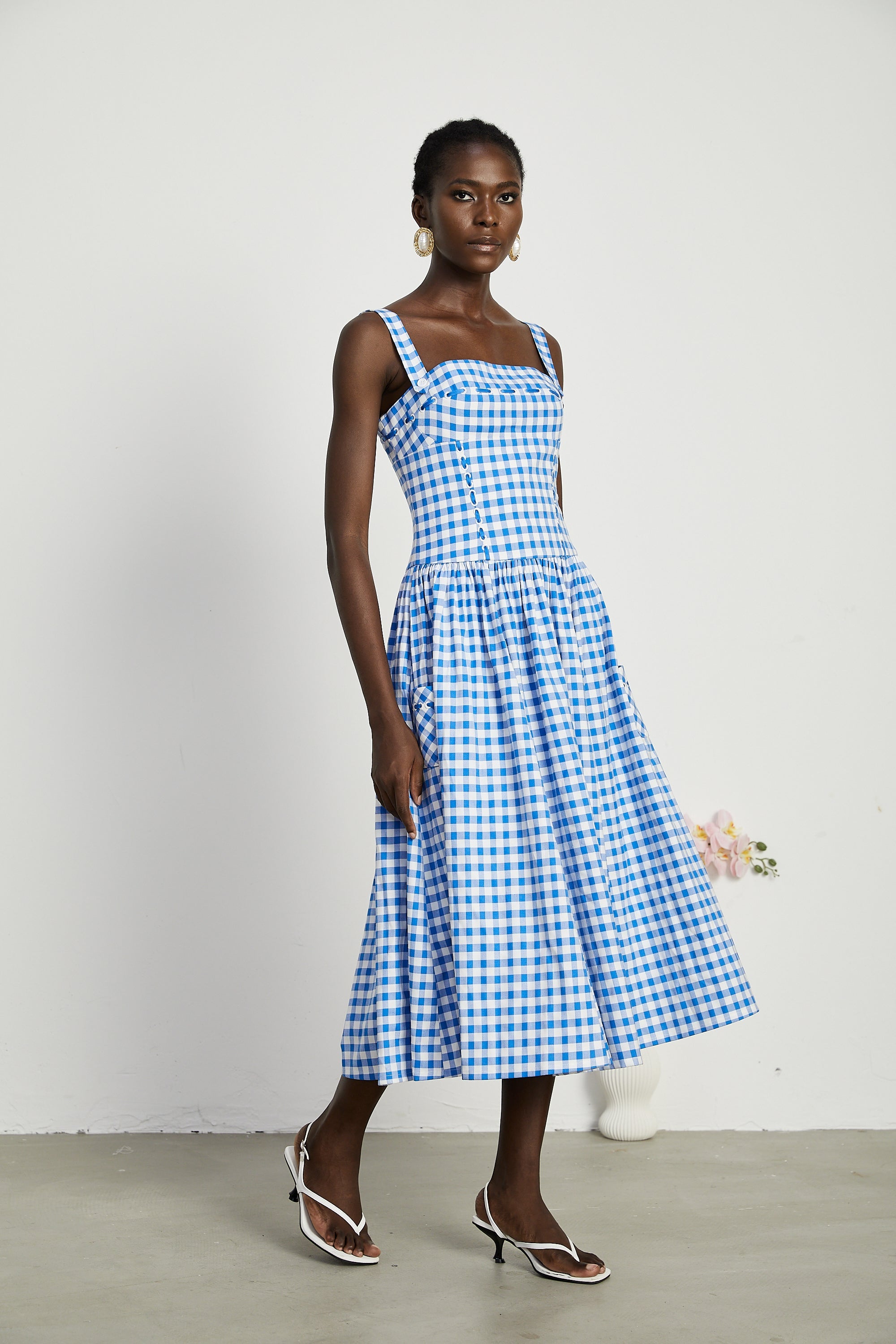 Diane gingham midi dress (Final Sale-US Only)