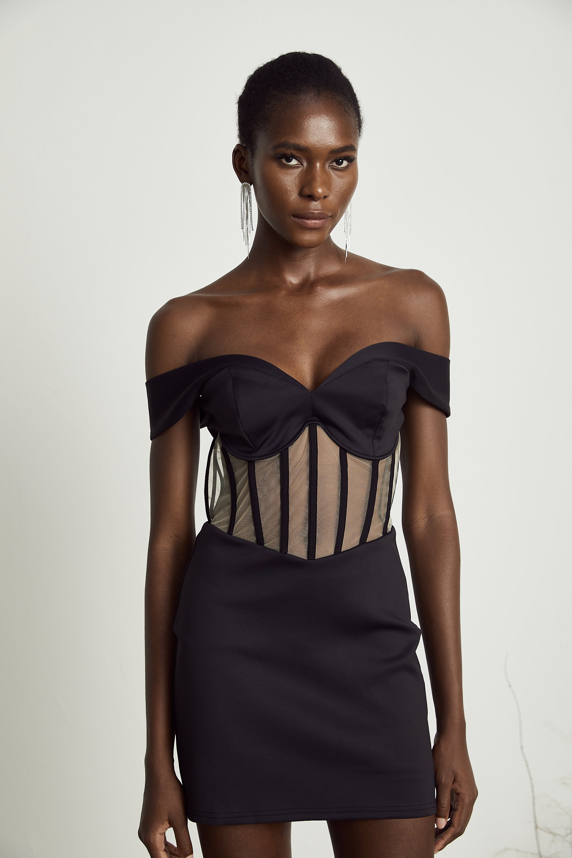 Laguna panelled corset mini dress (Final Sale-US Only)