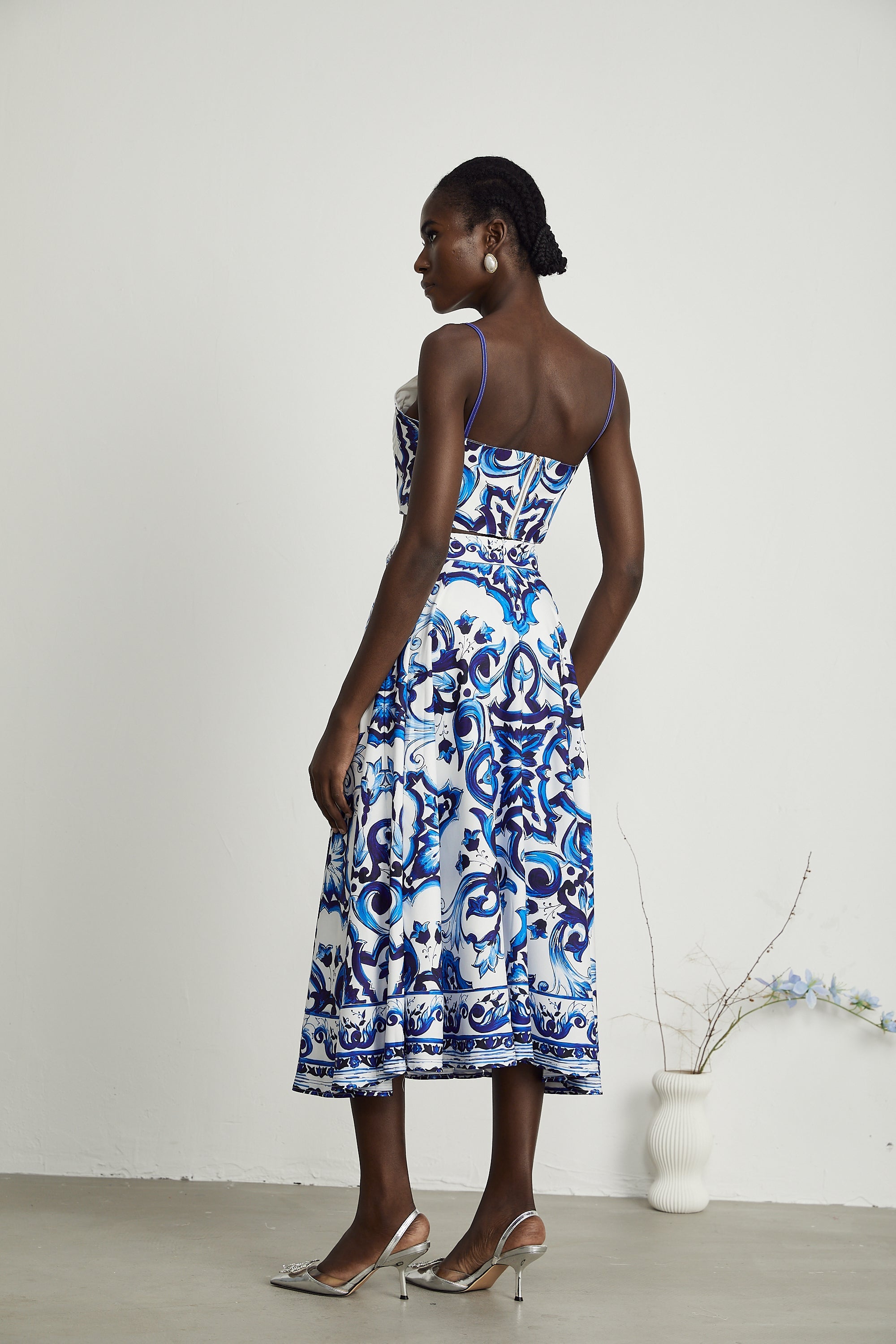 Allegra graphic-printed top & skirt matching set (Final Sale-US Only)