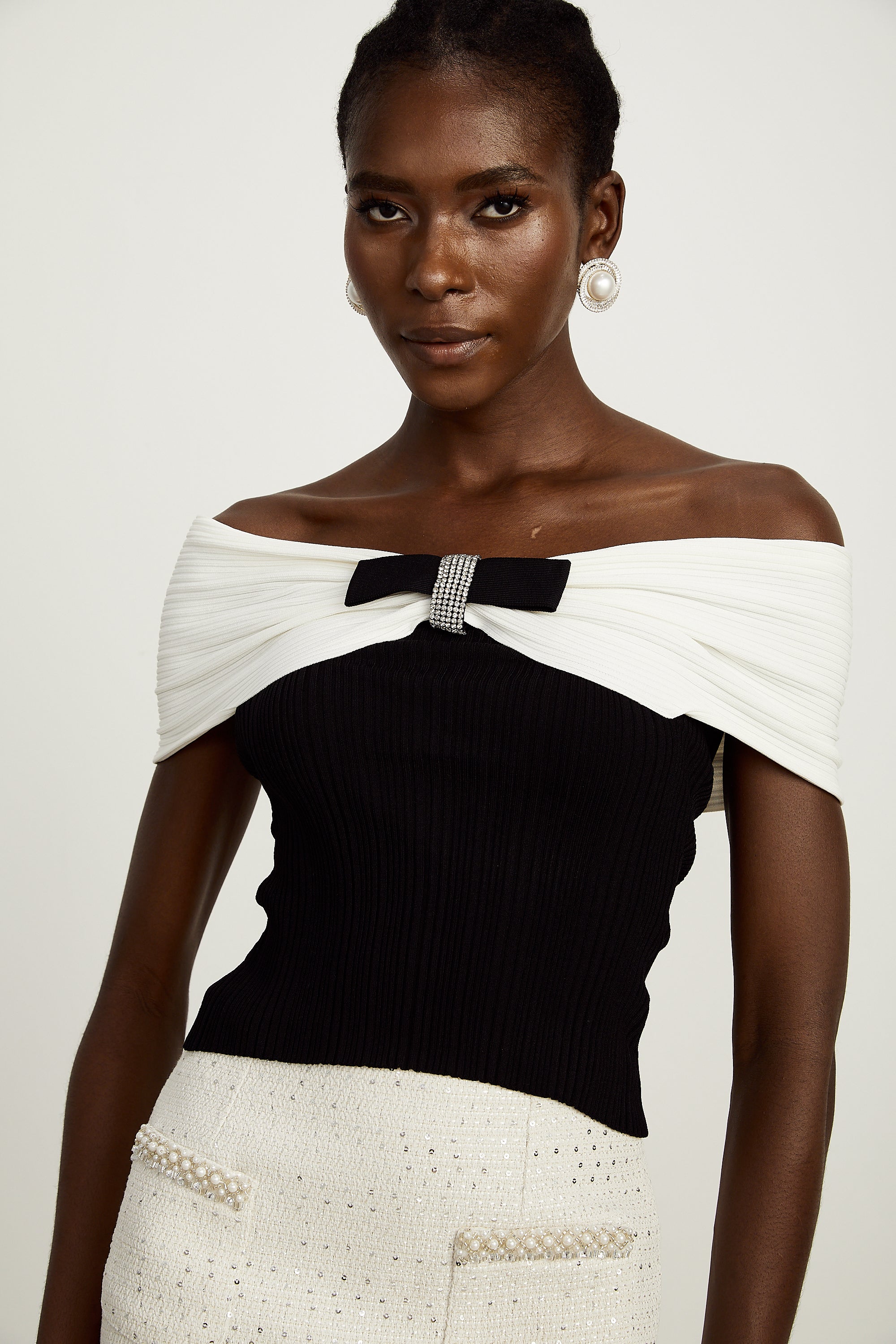 Diane bow-detail knitted top (Final Sale-US Only)