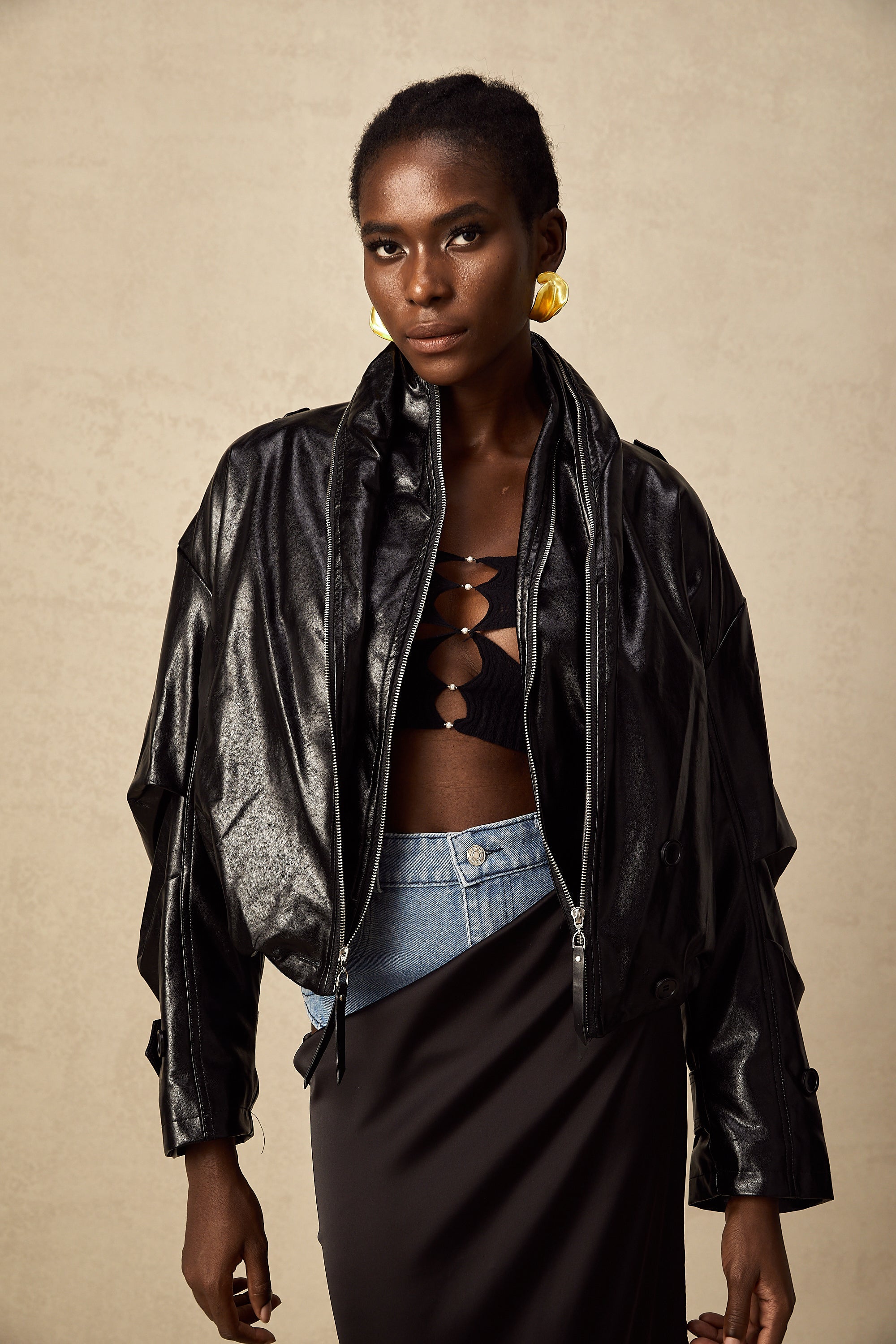 Virginie quilted cropped leather jacket (Final Sale-US Only)
