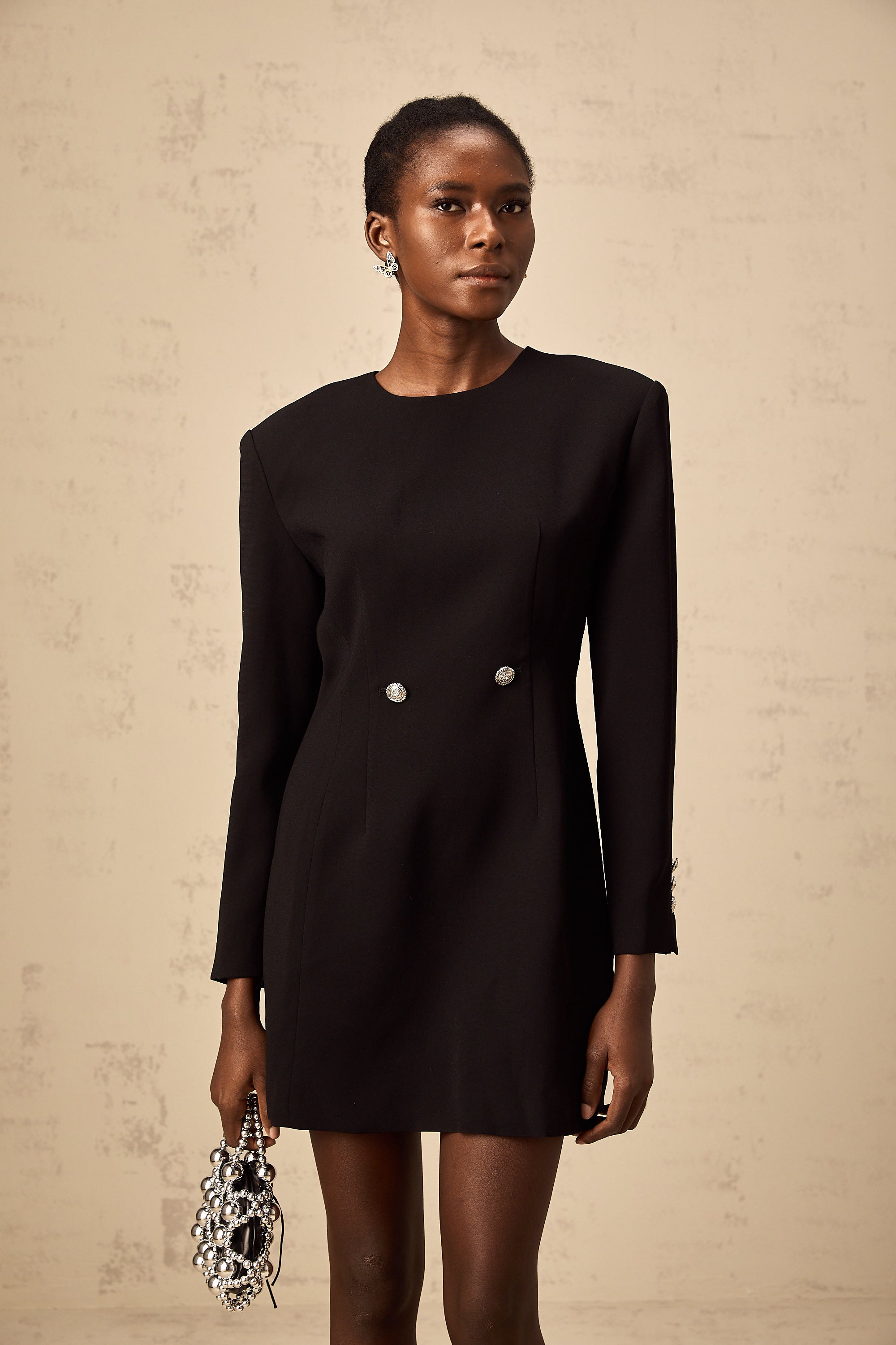 Magali black hourglass mini dress (Final Sale-US Only)