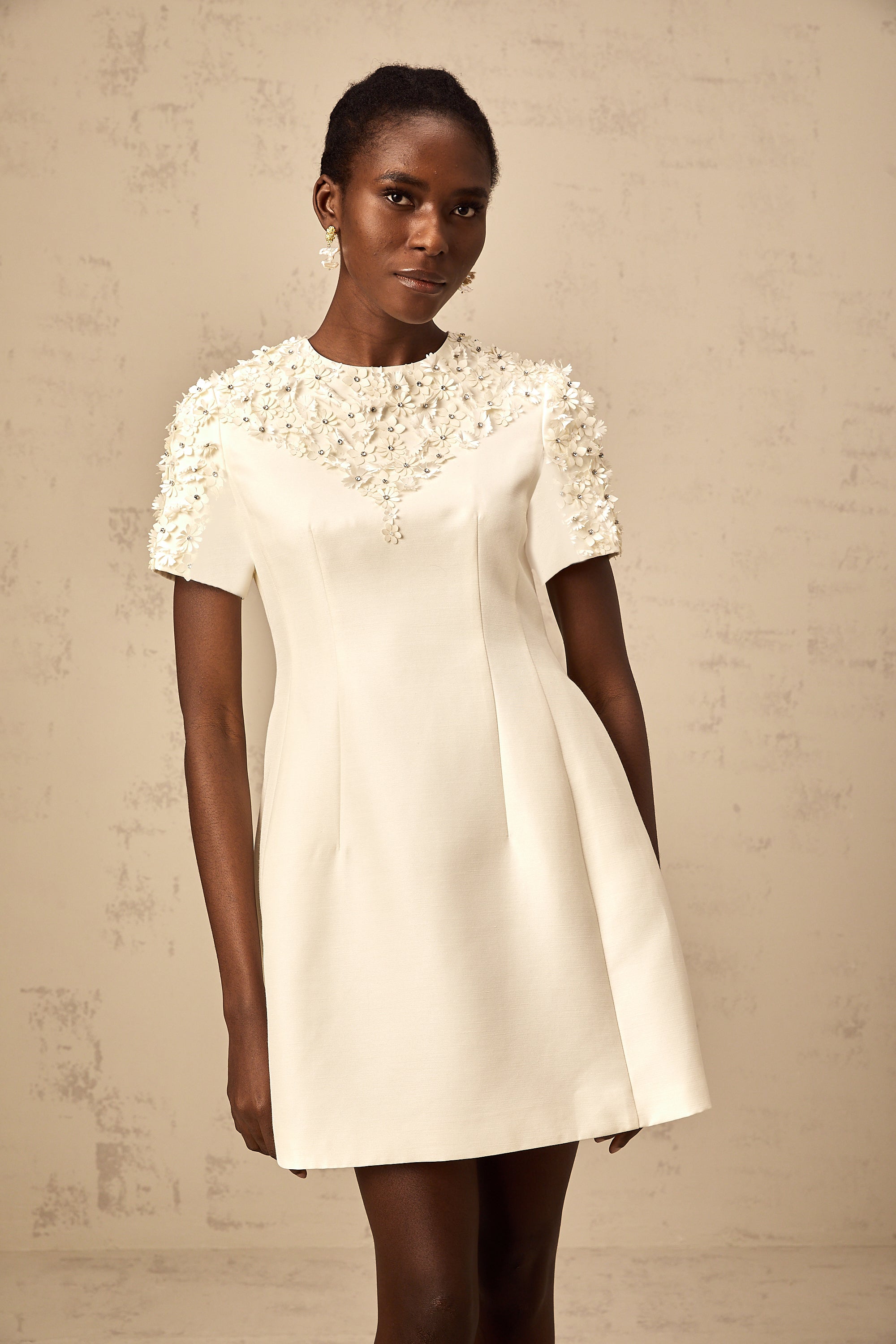 Adrienne floral-appliqué mini dress (Final Sale-US Only)