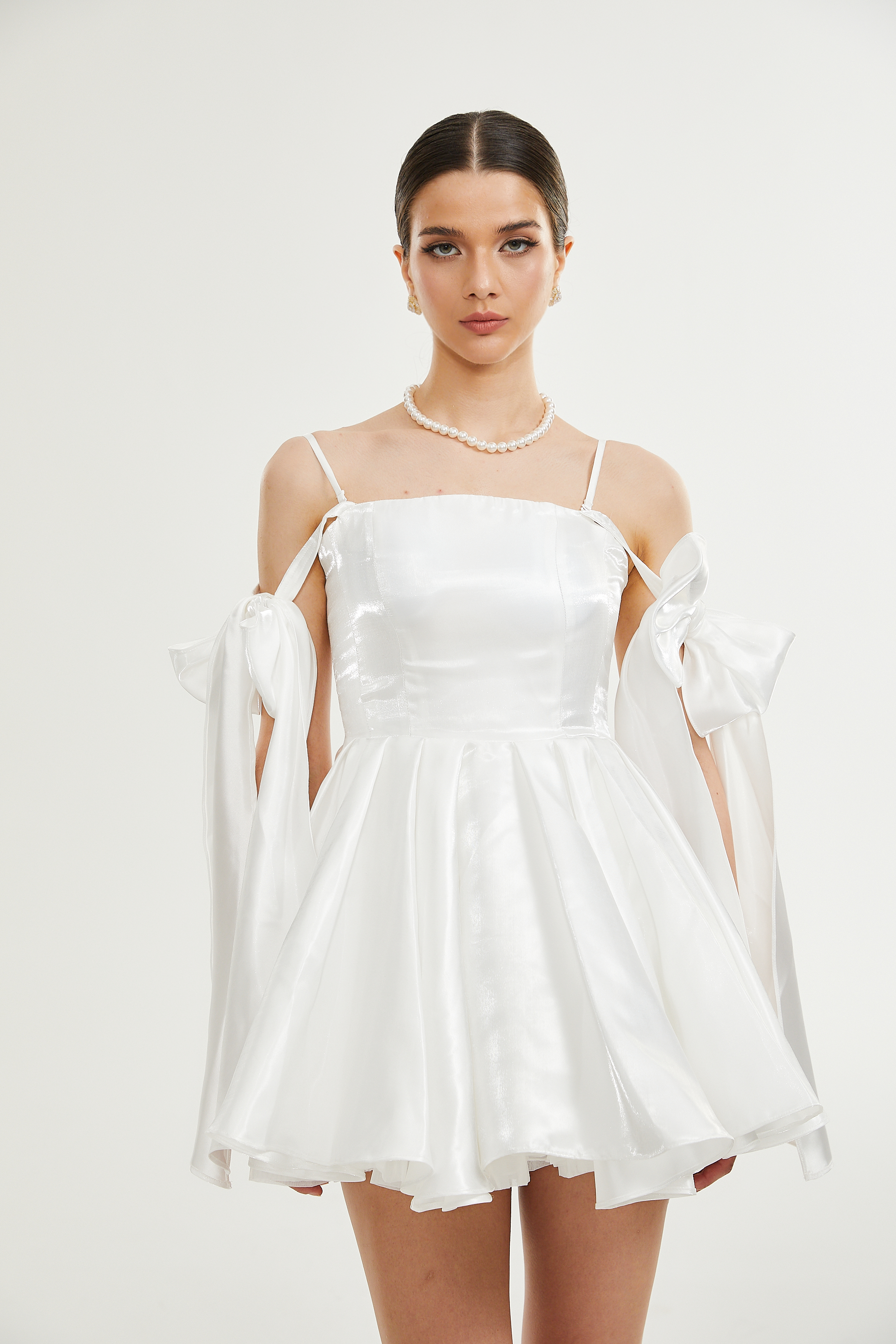 Catiana Bow-Detail Flared Dress