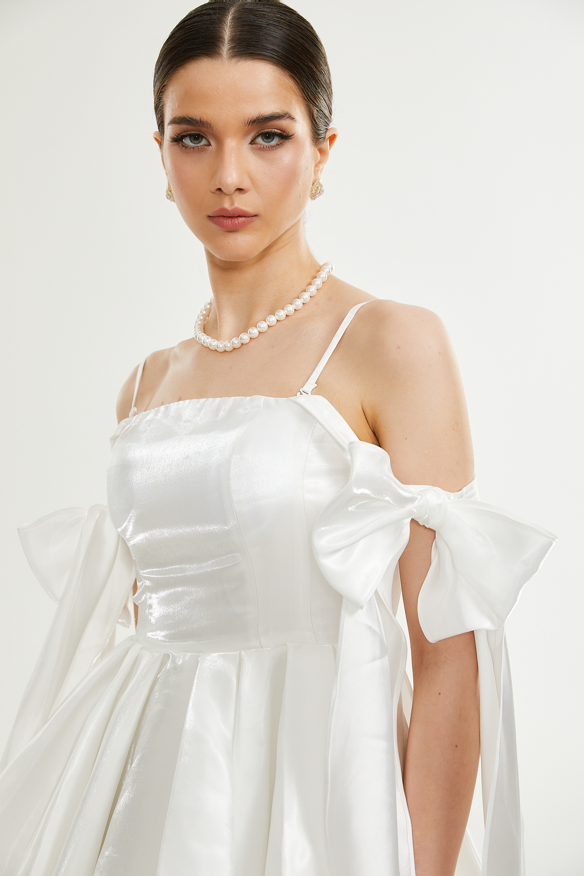 Catiana Bow-Detail Flared Dress