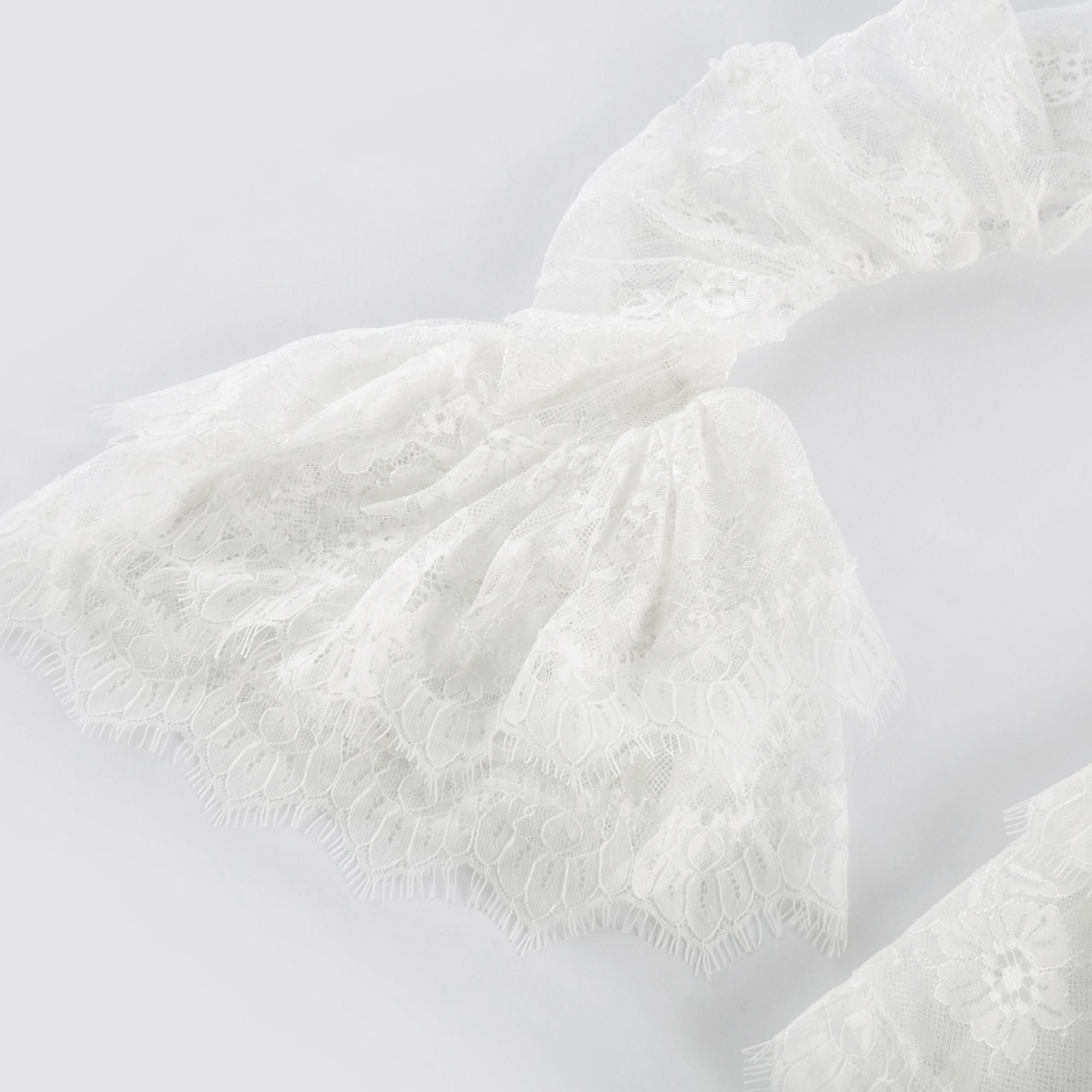 Nadine White Semi-Sheer Mini Dress with Lace Trim