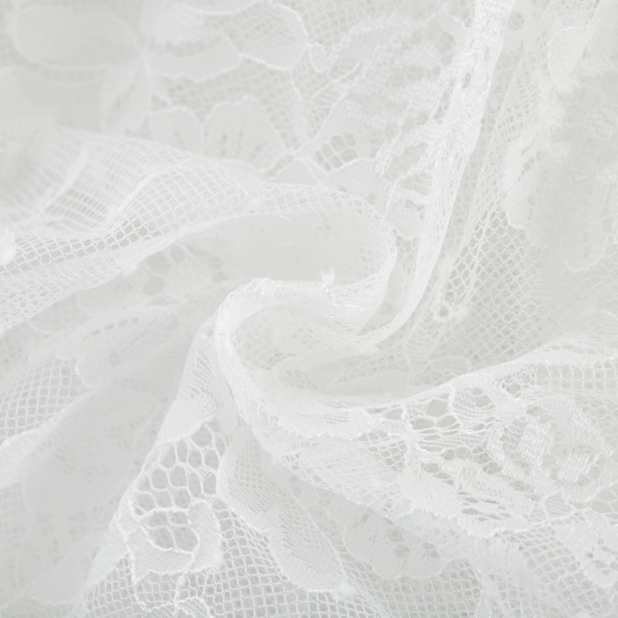 Nadine White Semi-Sheer Mini Dress with Lace Trim