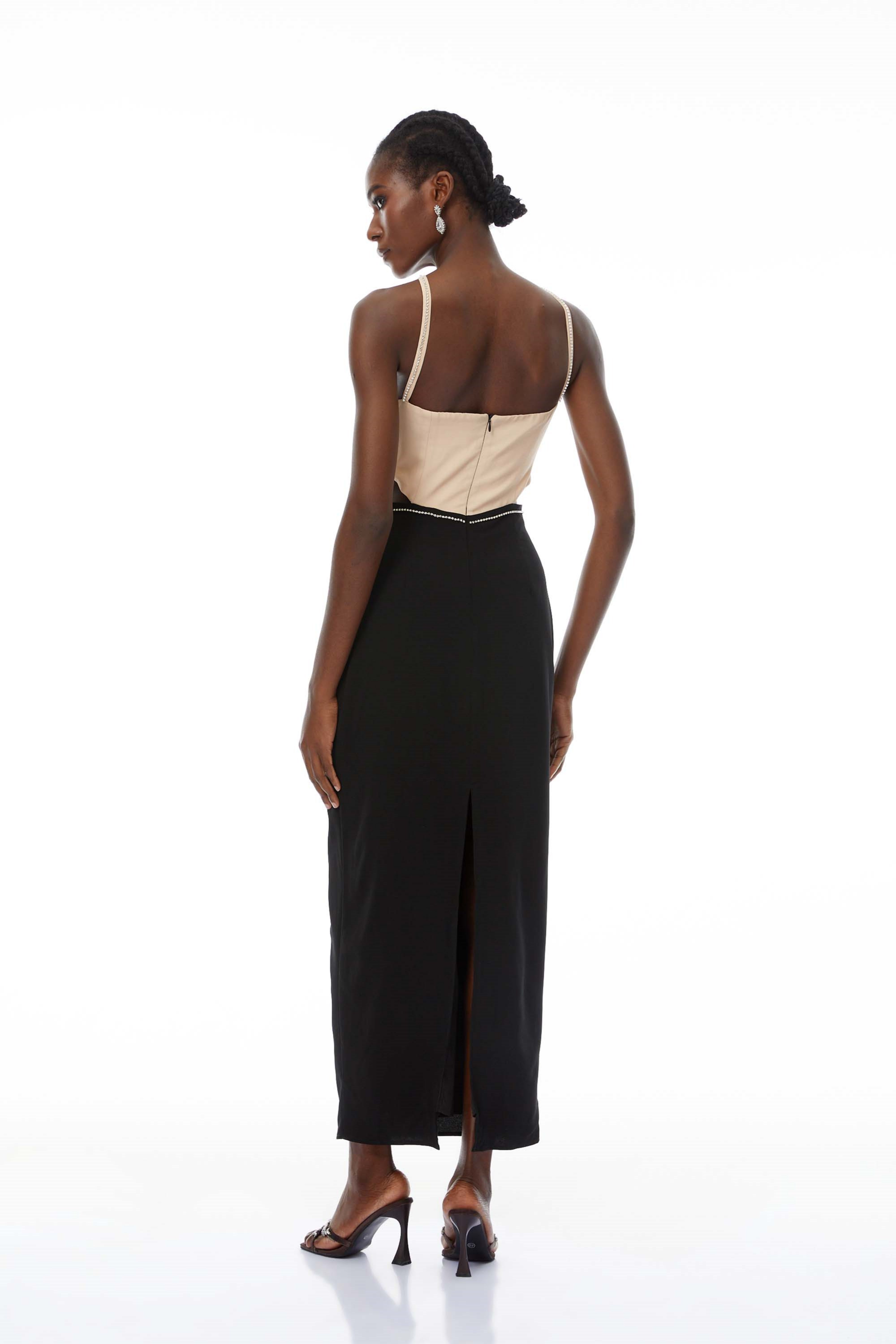 Domenica Crystal-Chain Embellished Maxi Dress (Final Sale-US Only)