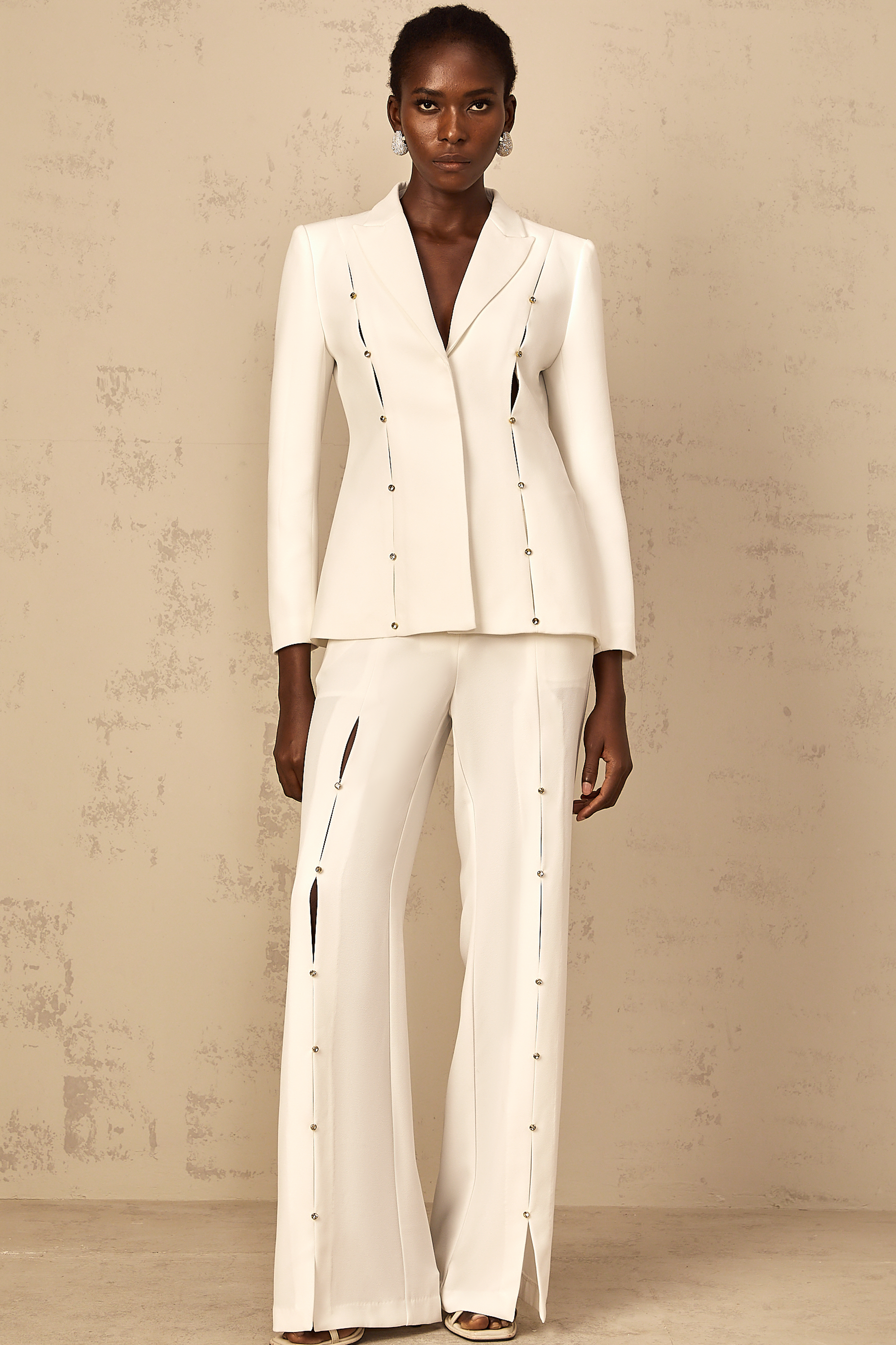 Frida Embellished Blazer & Trouser Pant Set (Final Sale-US Only)