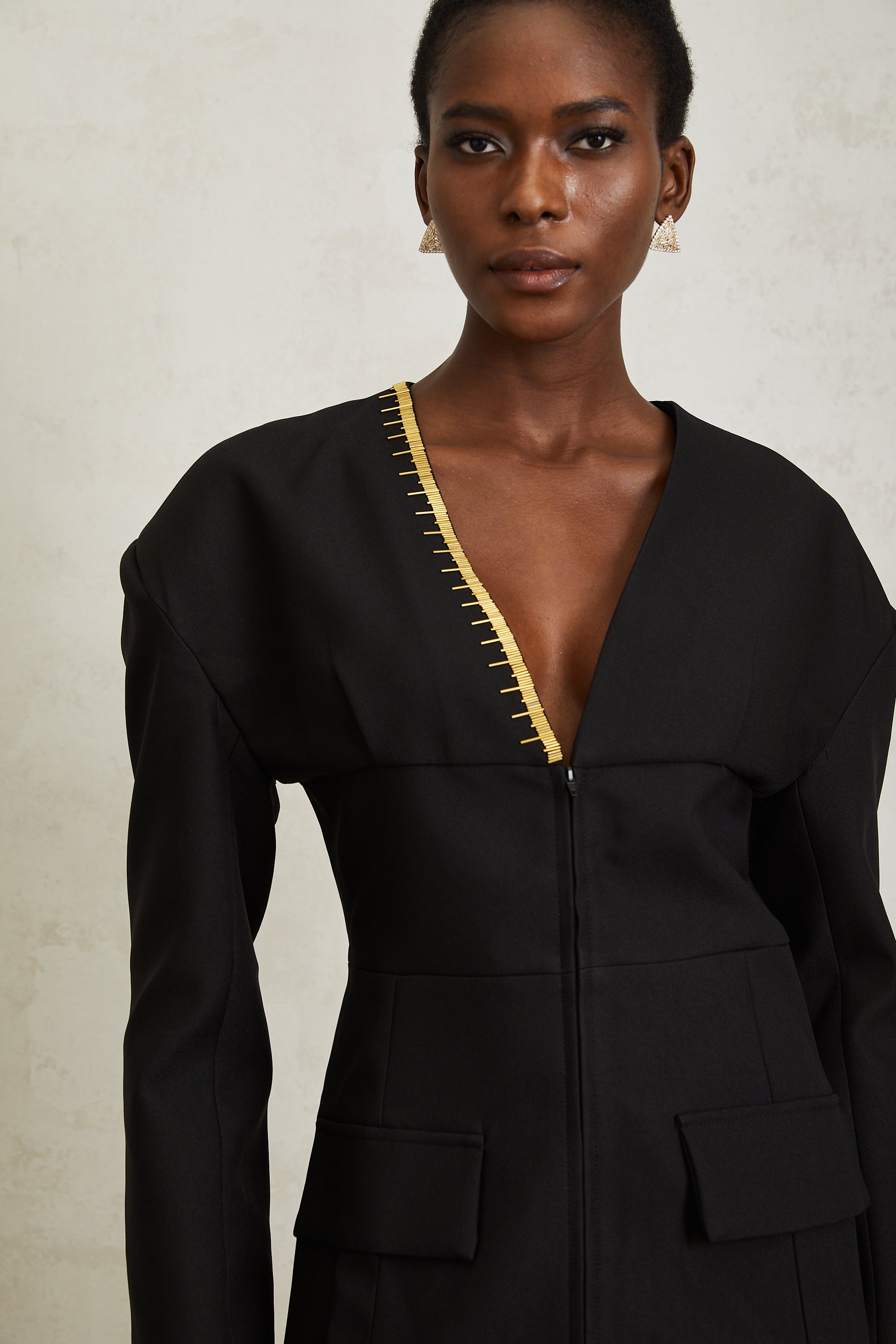 Madeleine Black Slimfit Mini Dress (Final Sale-US Only)