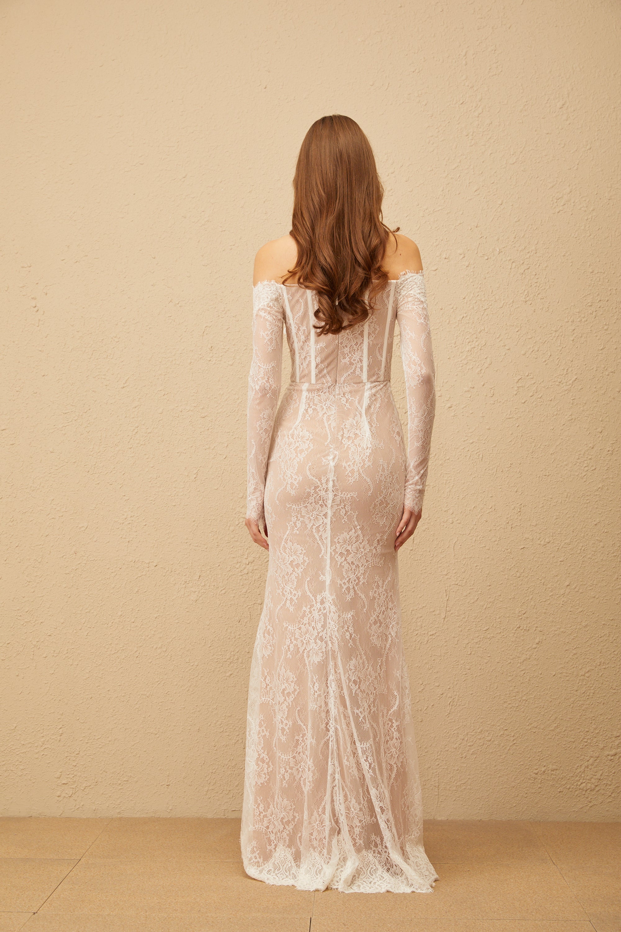 Carmen White Embellished Floral Lace Maxi Dress (Final Sale-US Only)