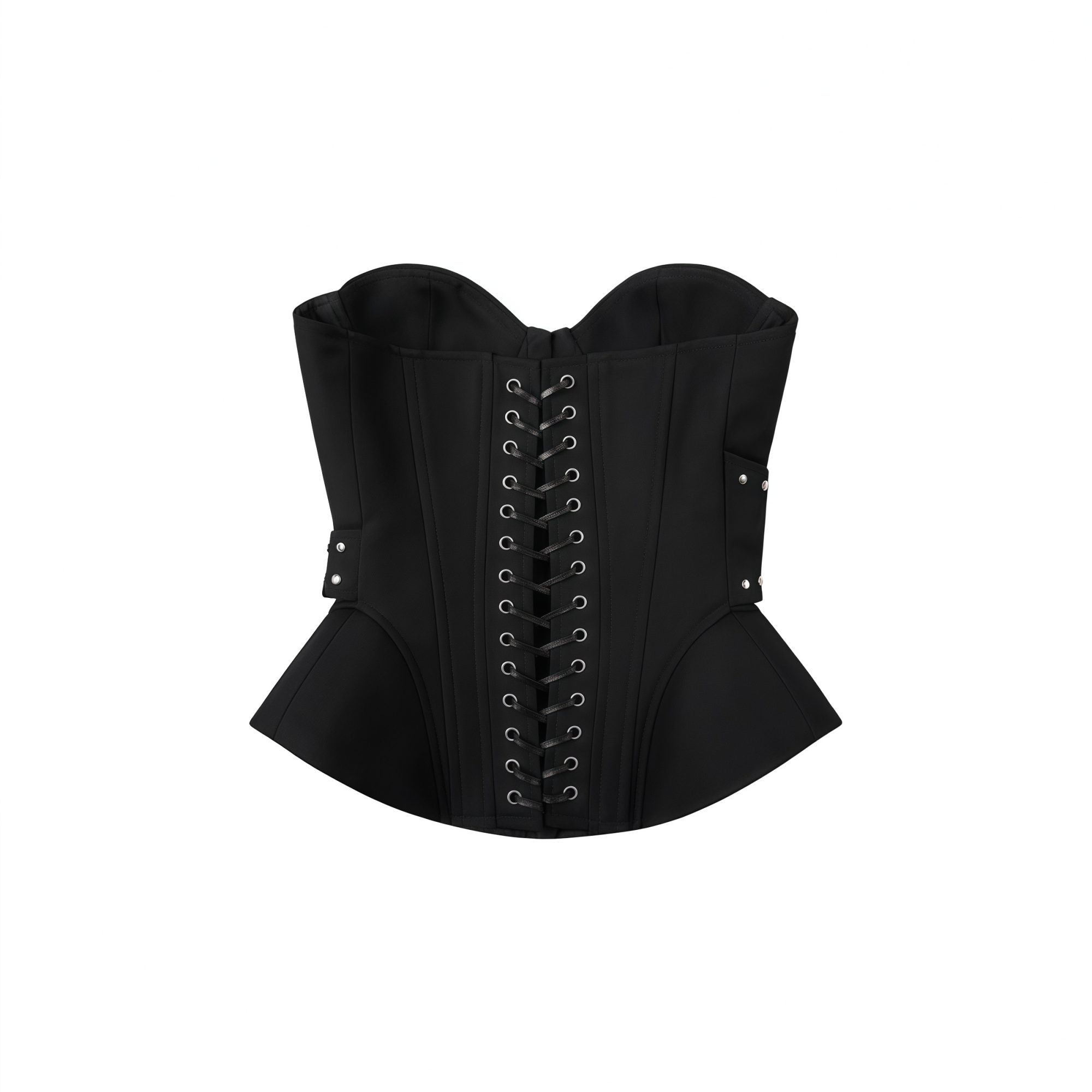 Haut corset à ceinture clouté Tiril Black (Vente définitive)