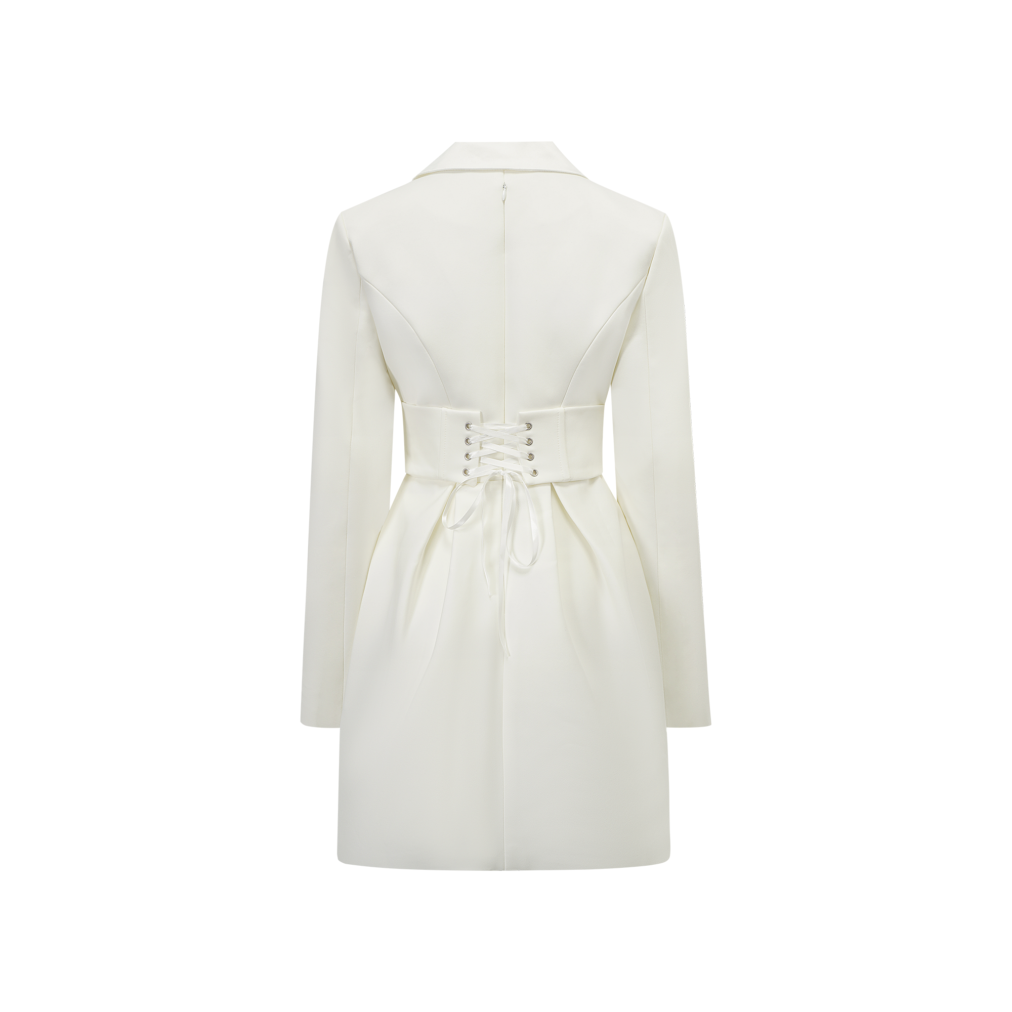 Inmaculada White Boned Bodice Mini Blazer Dress (Final Sale-US Only)