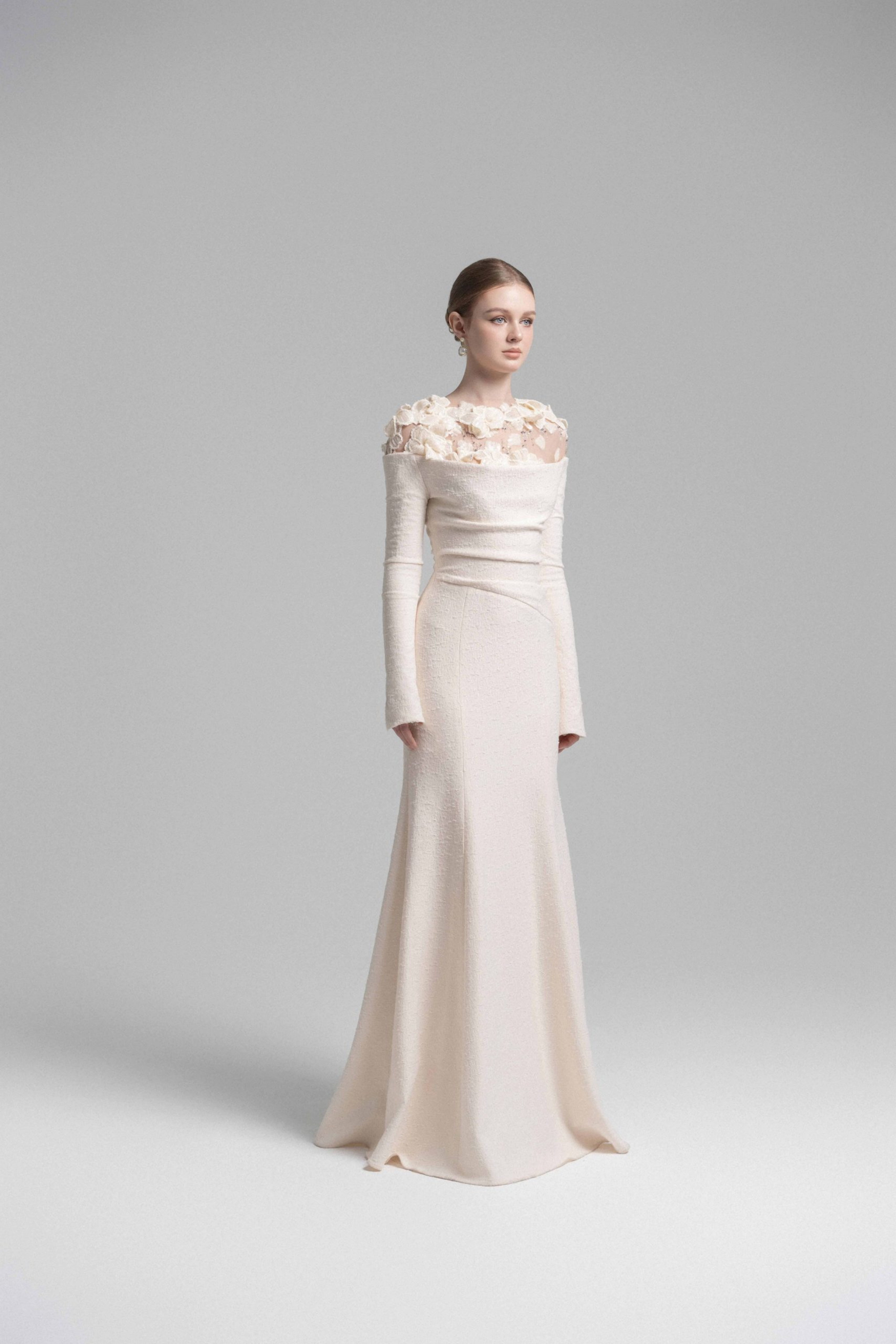 White Floral Gown
