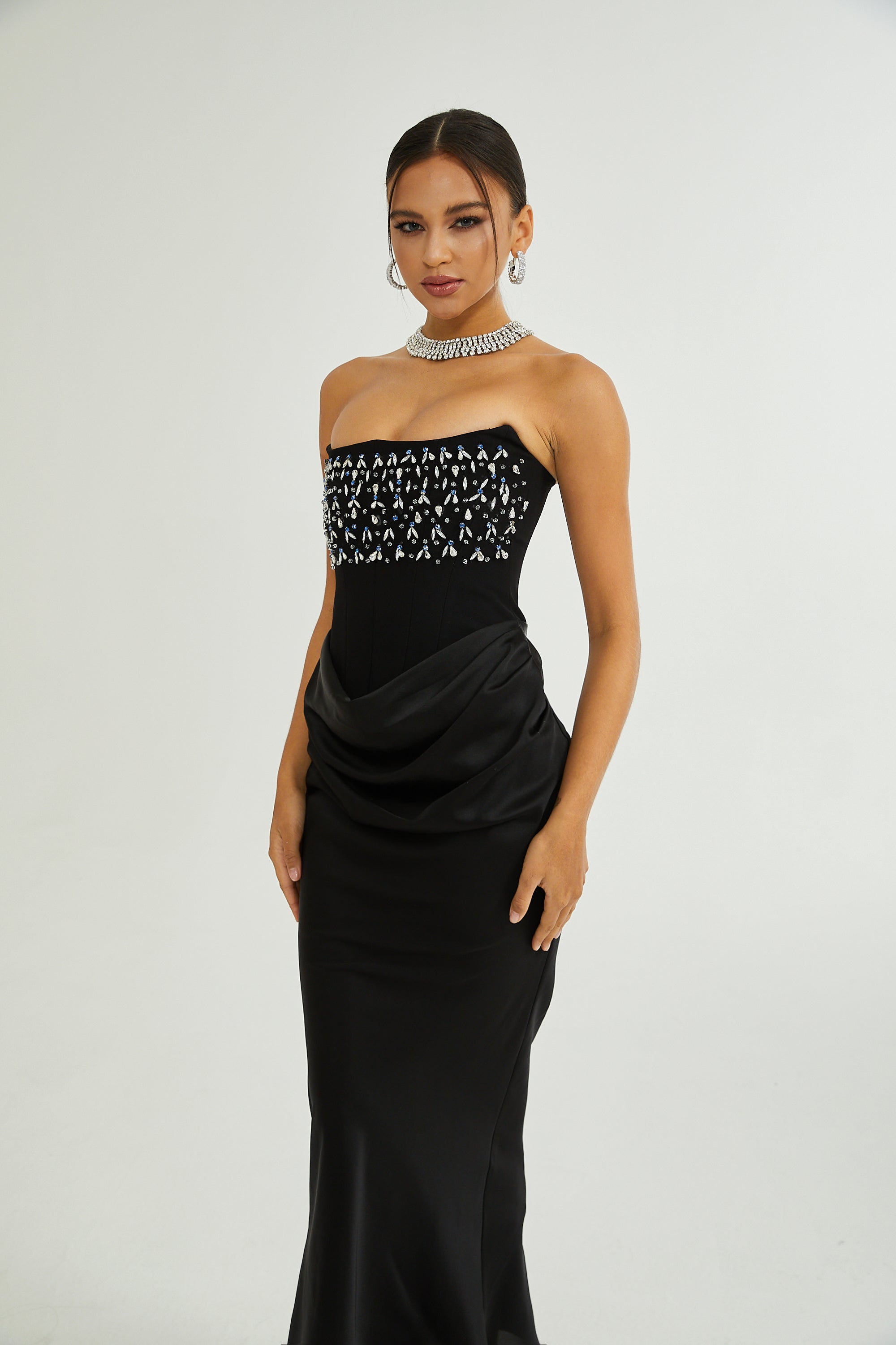 Aurore Crystal Embellished Maxi Dress (Final Sale-US Only)