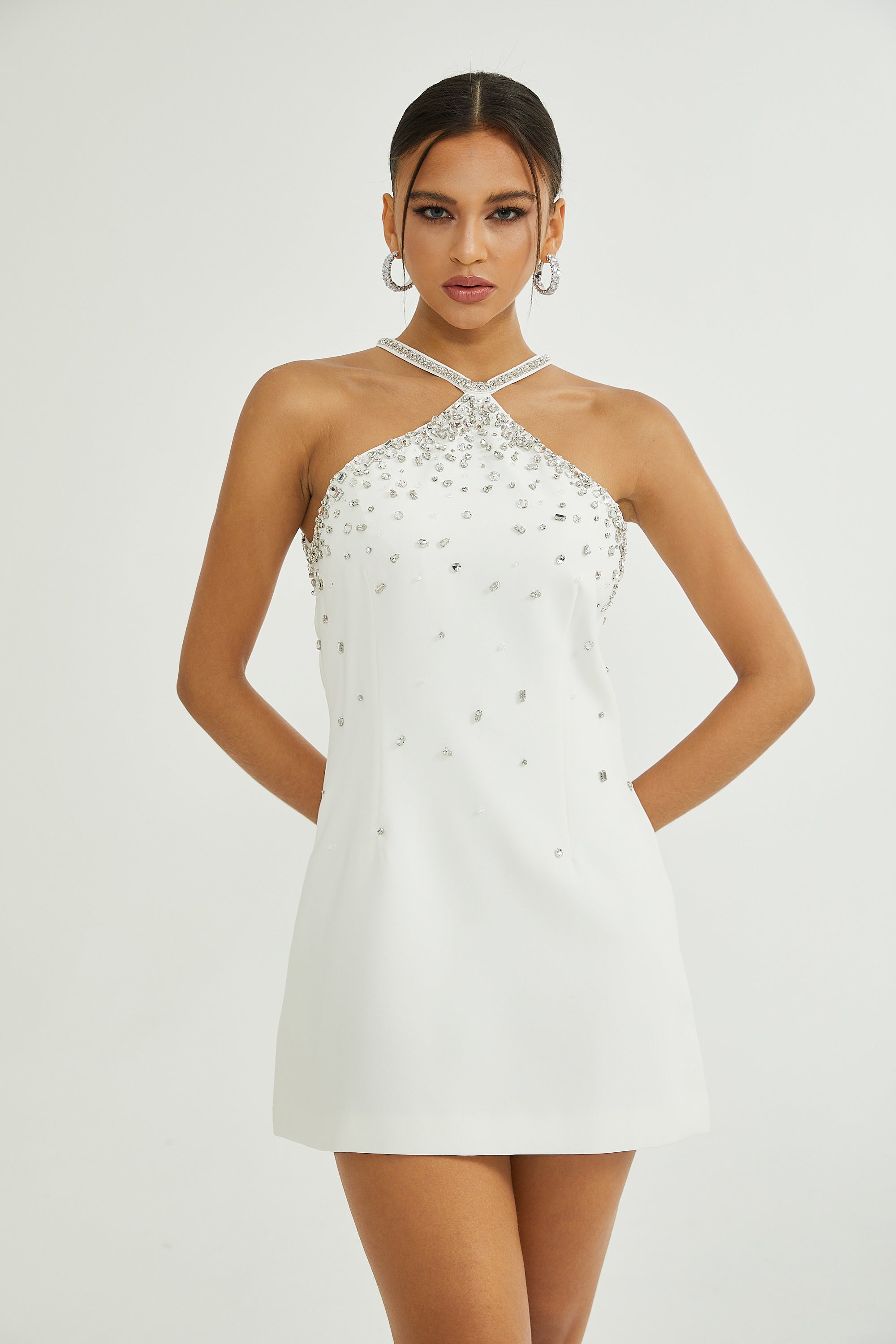 Embellished Mini Dress