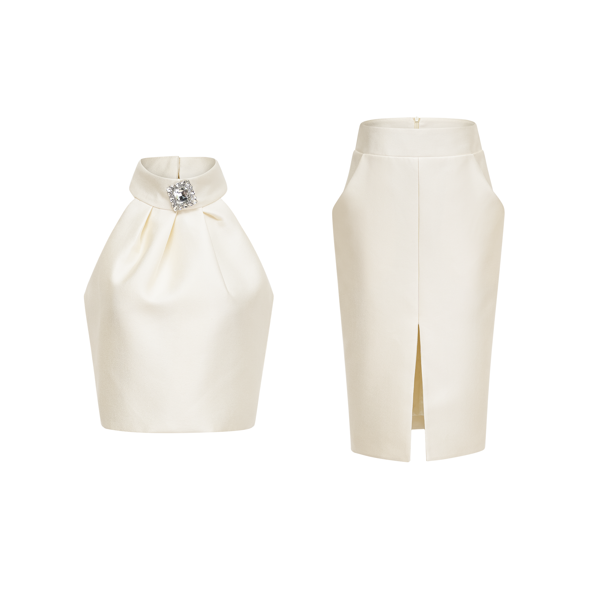 Manon white top & skirt matching set (Final Sale)