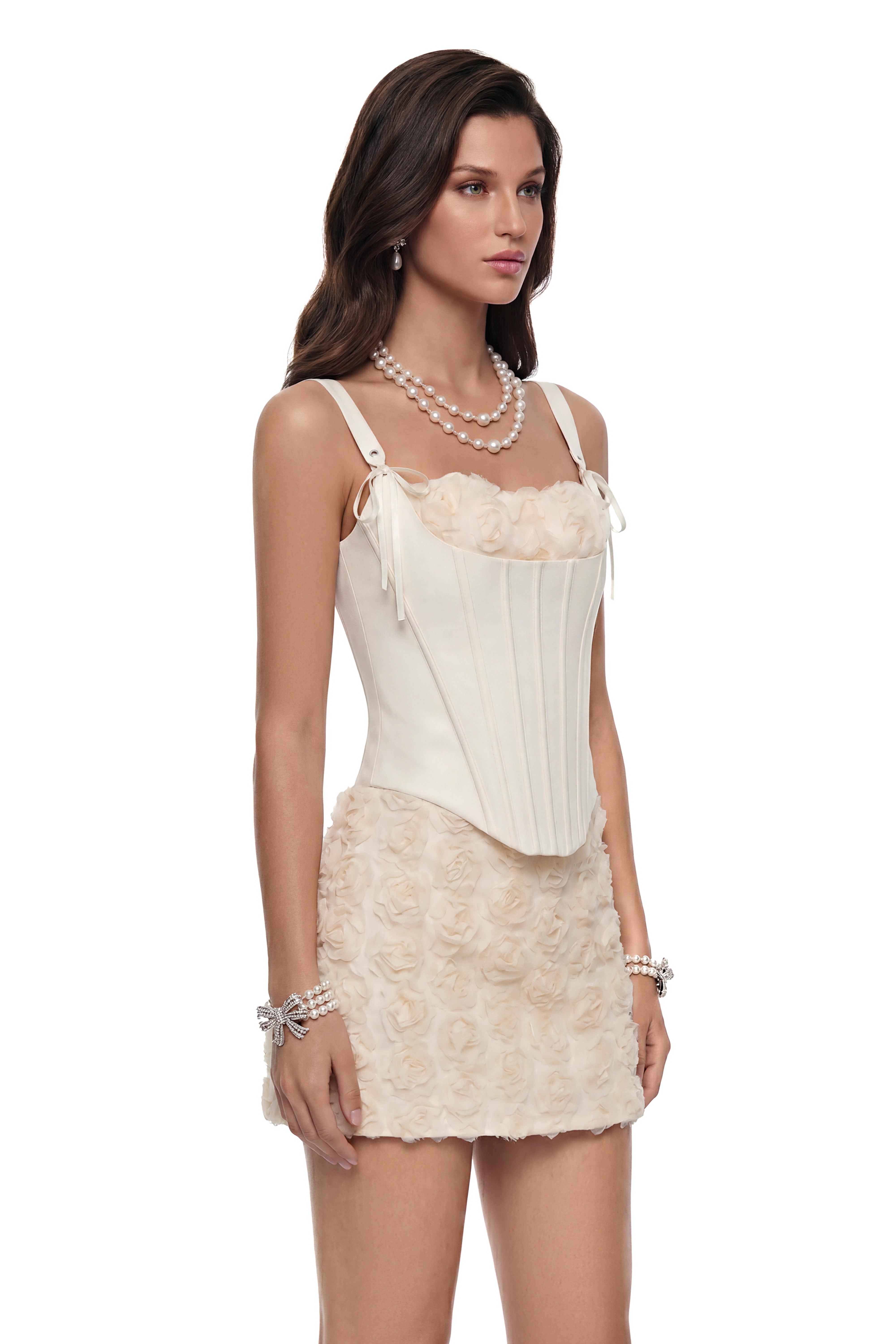 Aelia White Floral Top & Skirt Set (Final Sale-US Only)