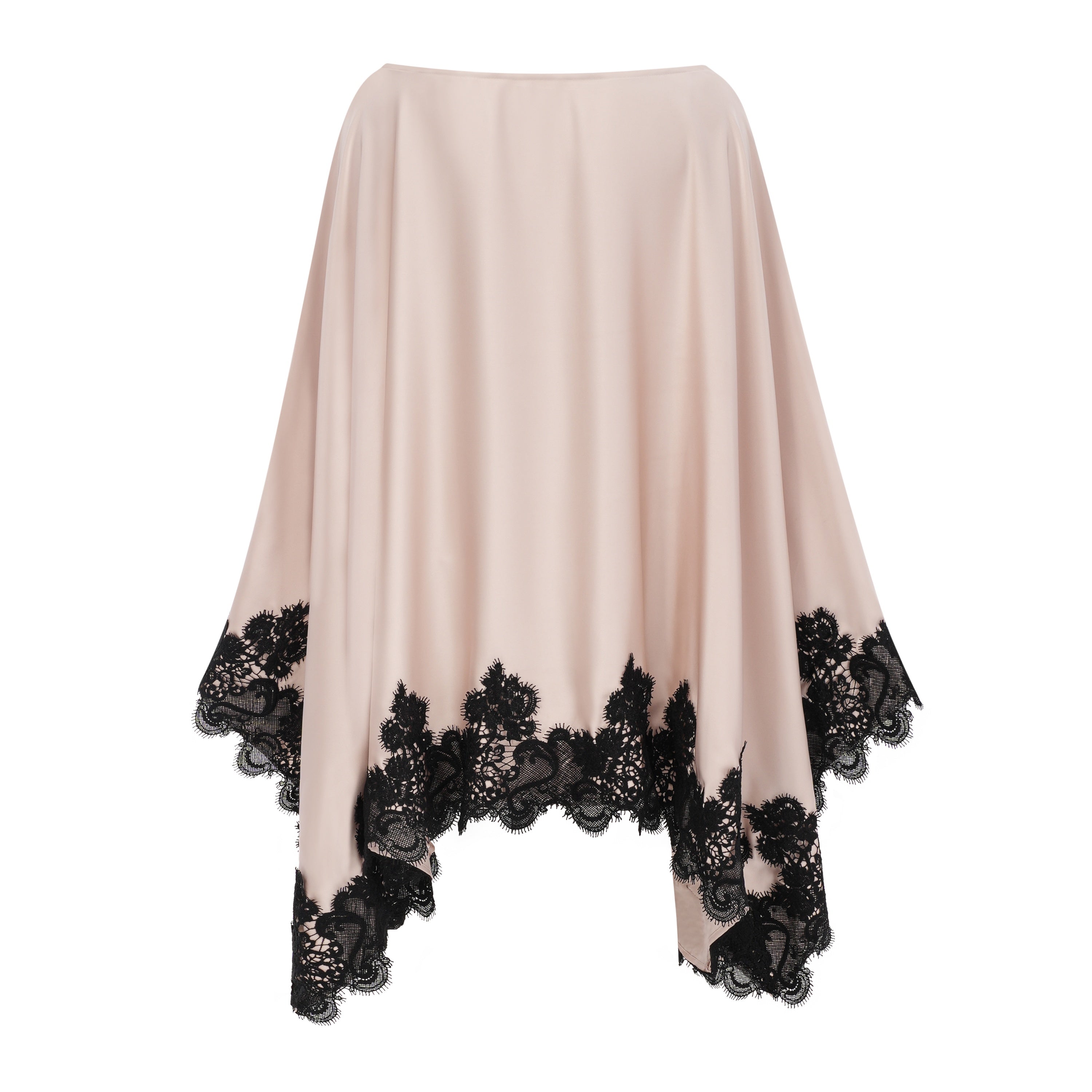 Aoraki Cream One Shoulder Top & Skirt Set with Lace Trim