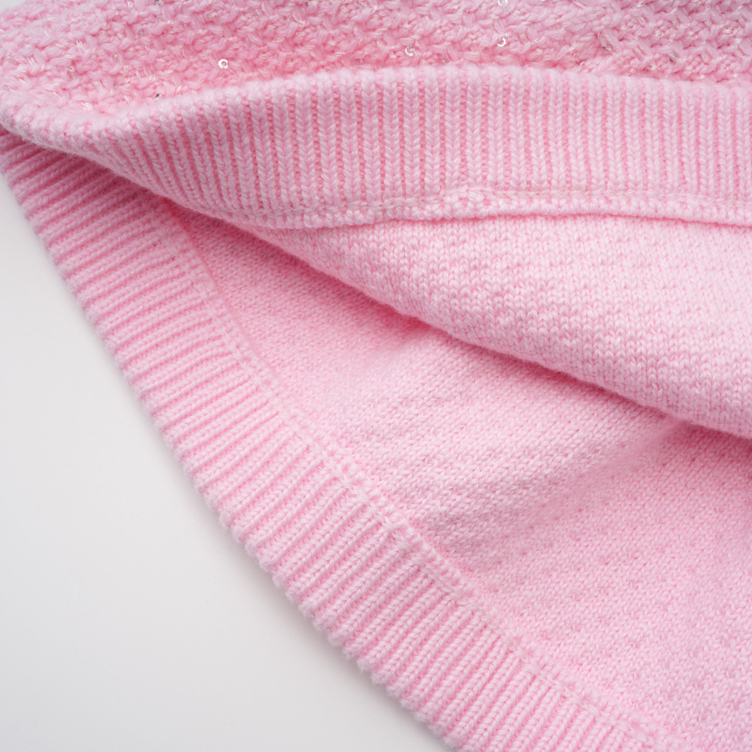 Ásdís Pink Sequined Knit Cardigan & Skirt Set (Final Sale-US Only)