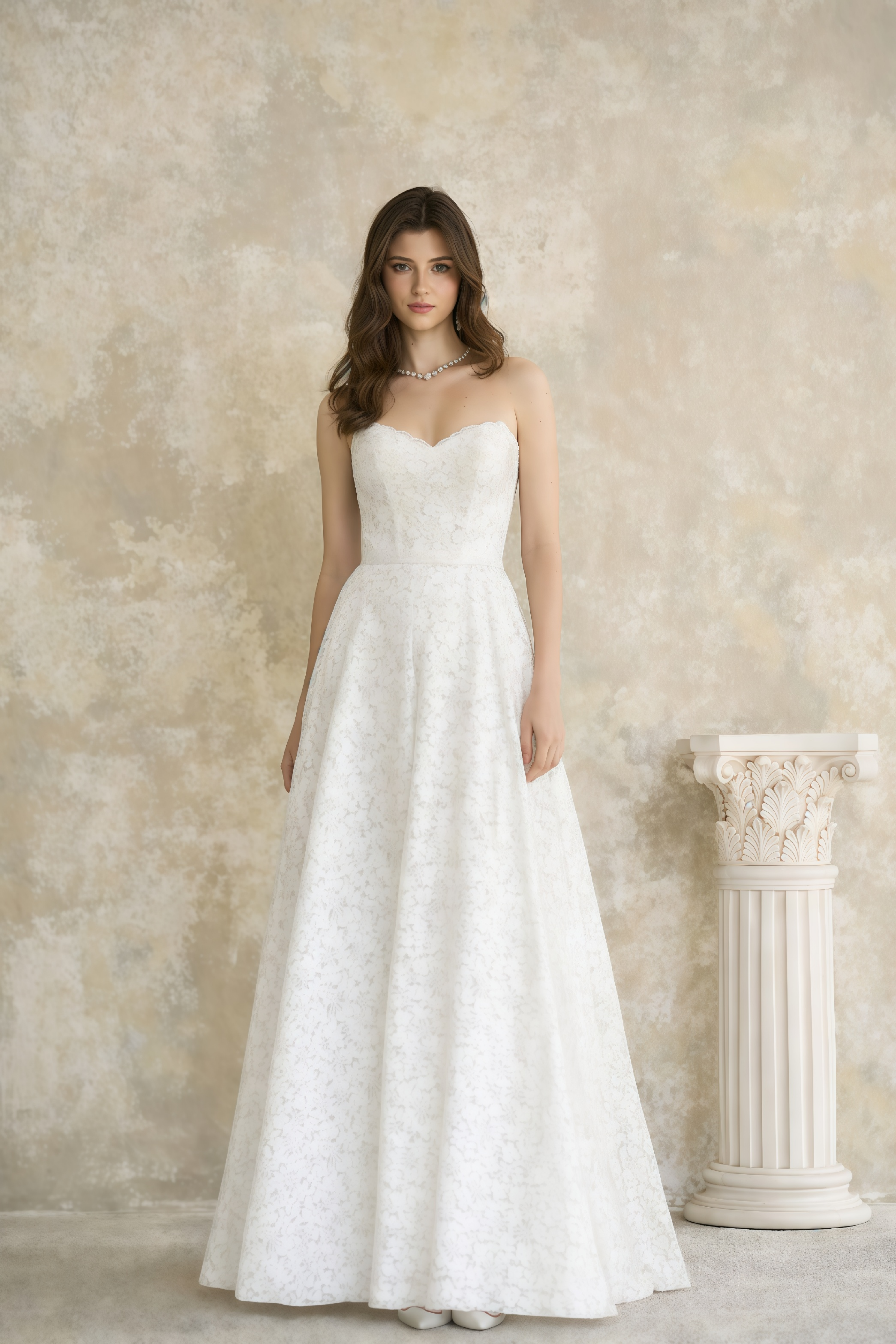 Aulera White Floral Lace Maxi Gown (Final Sale)