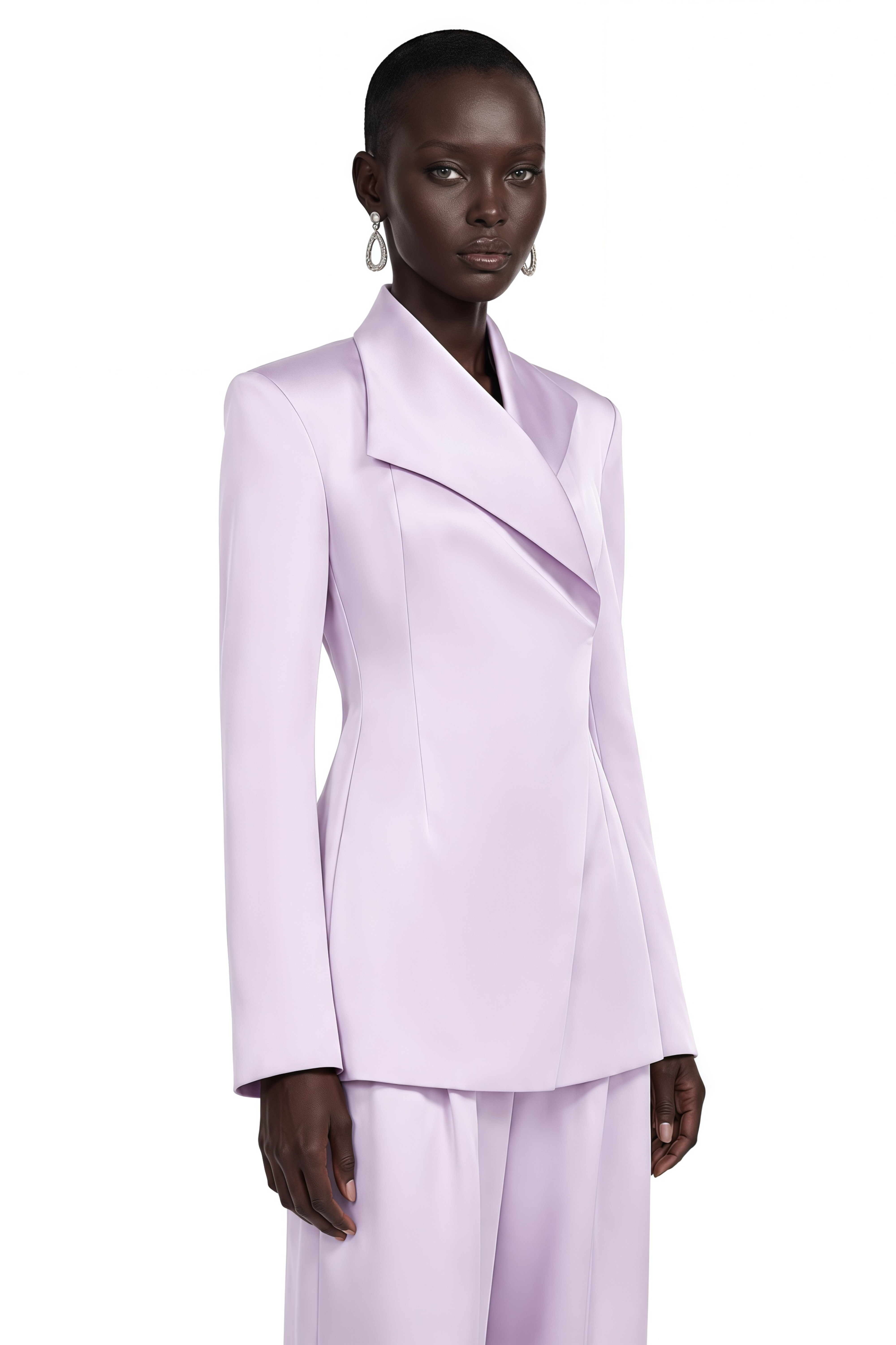 Bella Pink Cinched Waist Blazer & Trouser Set