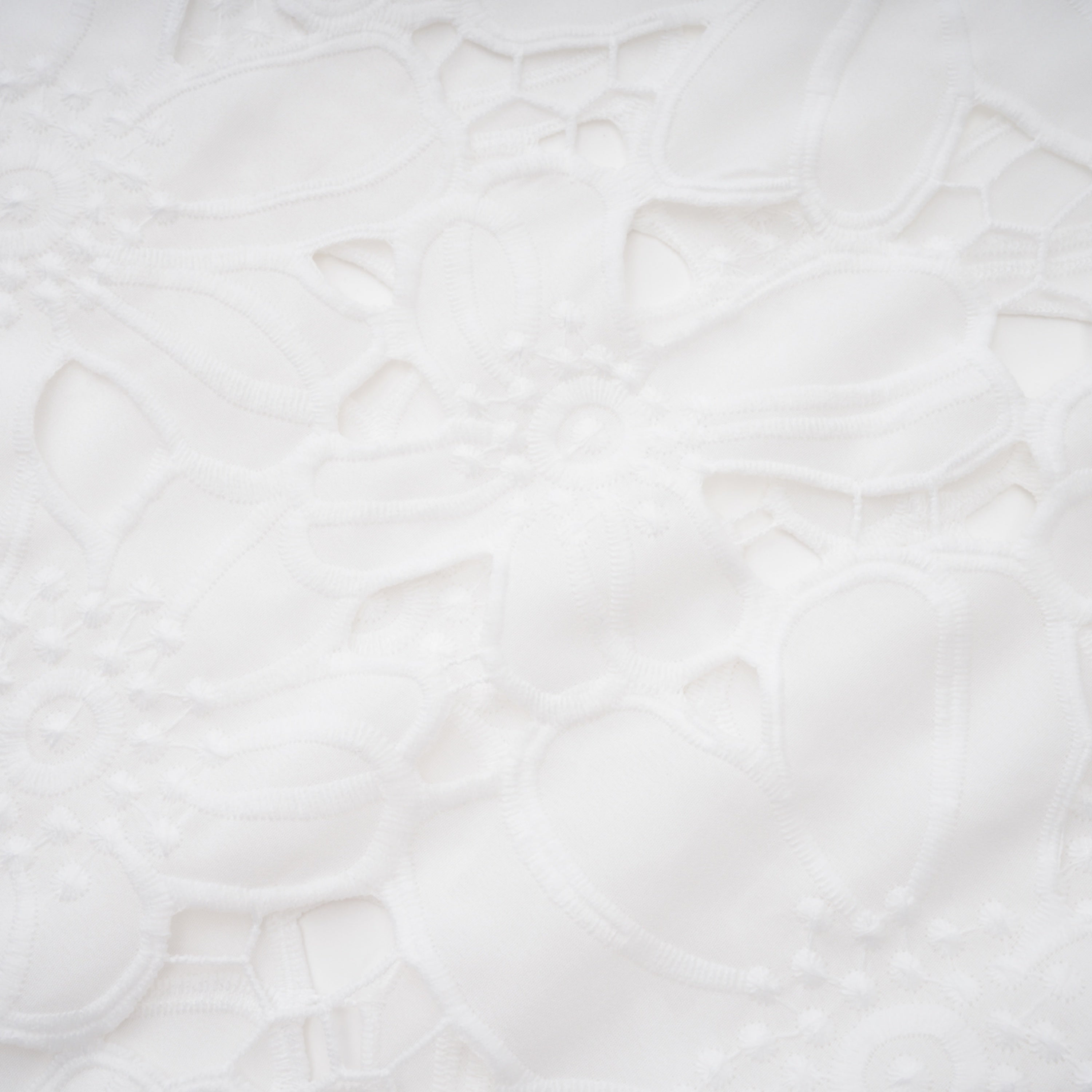 Bilun White Cut-Out Lace Top & Skirt Set