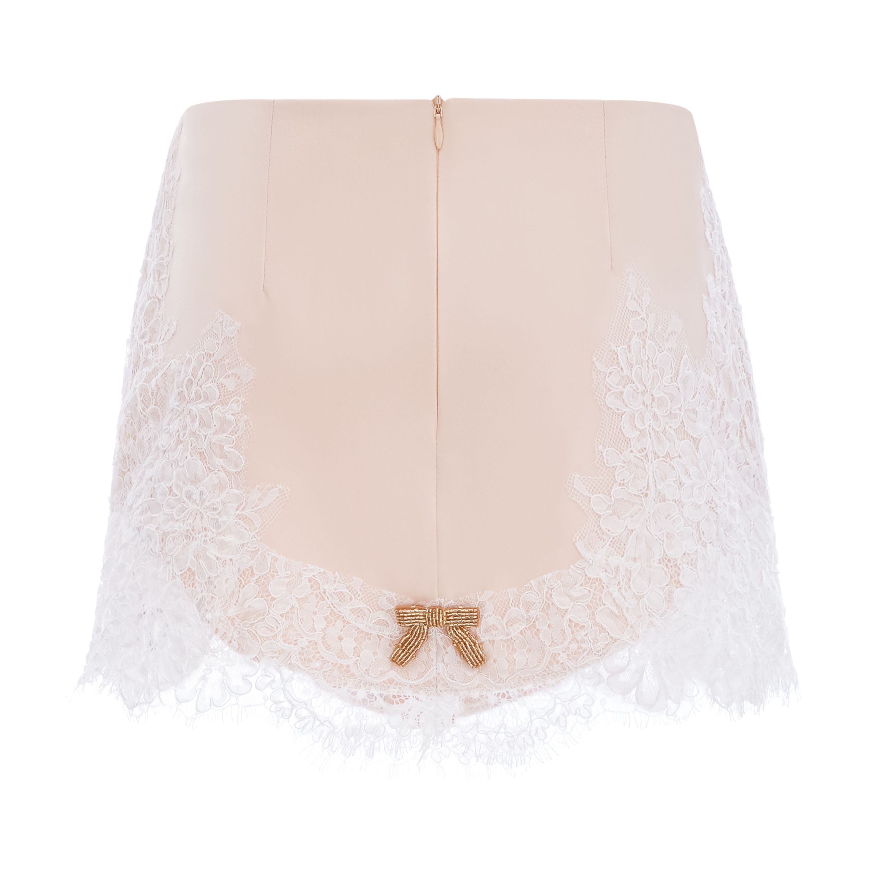 Blanca Champagne Lace Panel Top & Skirt Set (Final Sale)