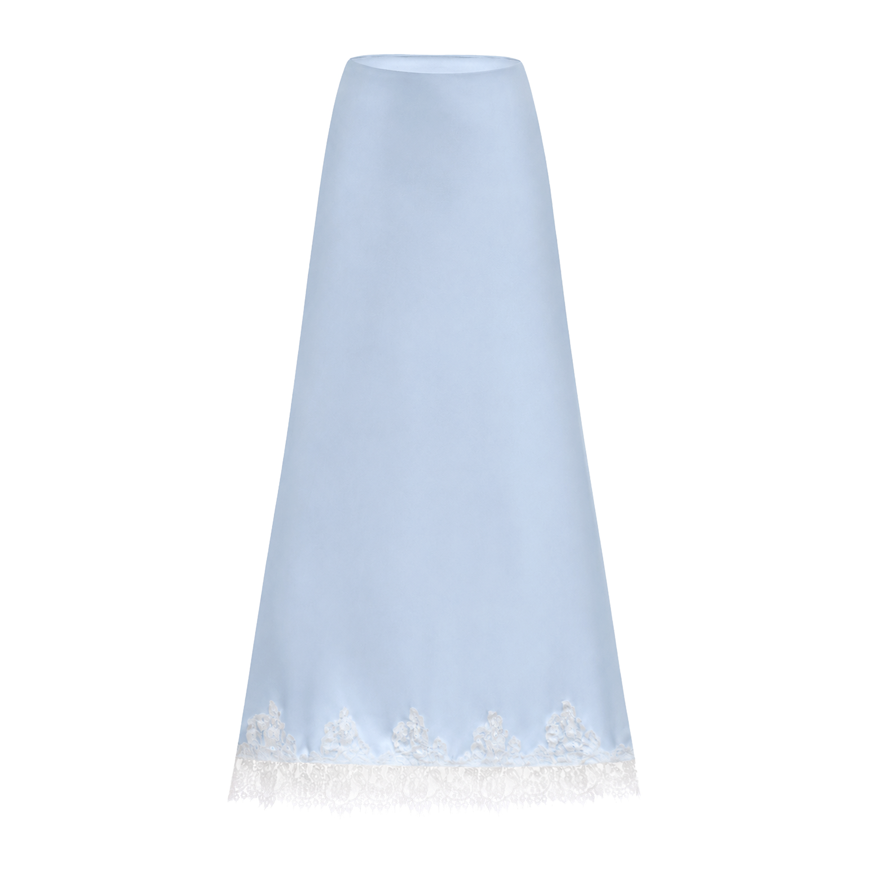 Carlota Blue Cape & Skirt Set with Lace Trim