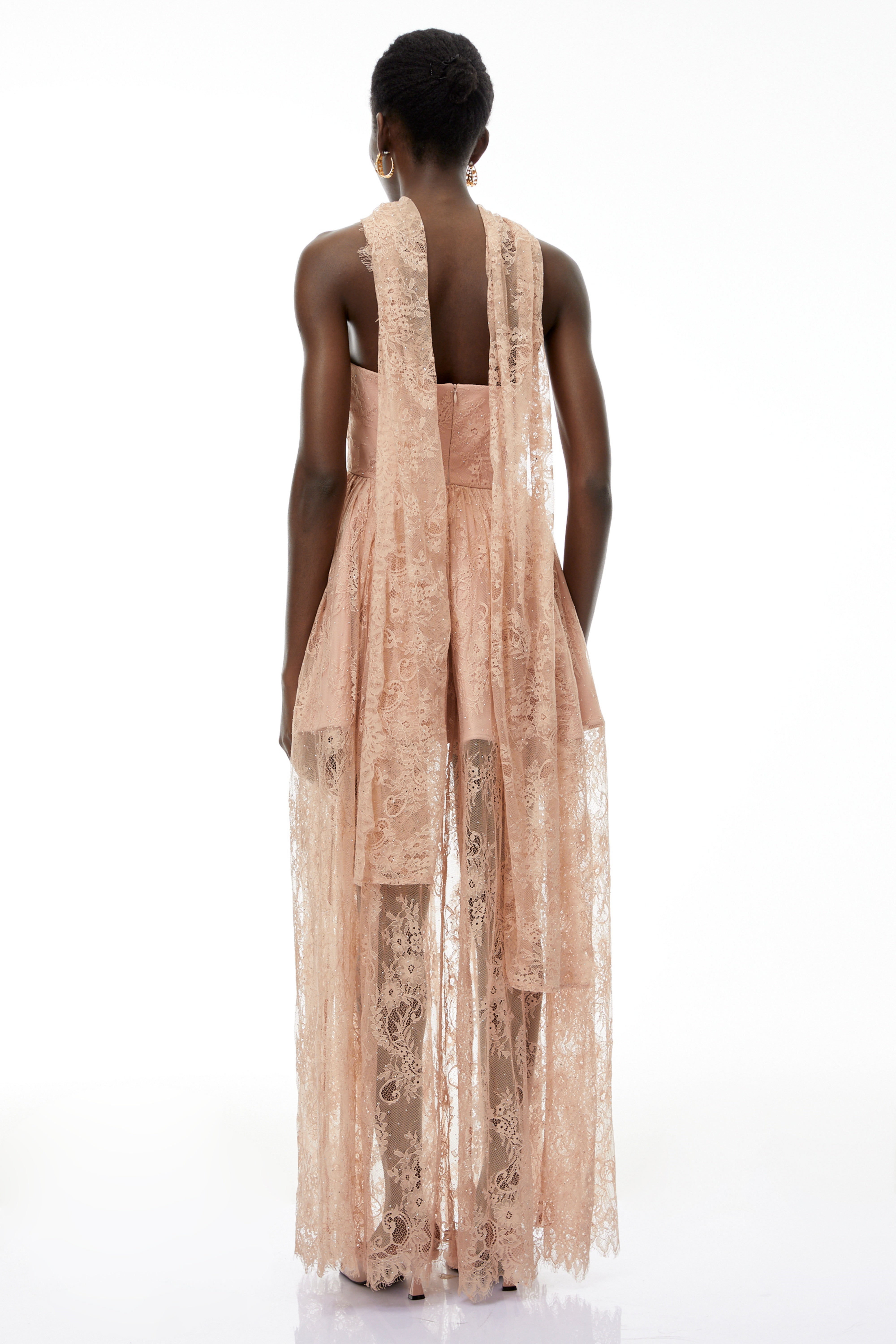 Cassidy Pink Floral Appliqué Maxi Dress (Final Sale)
