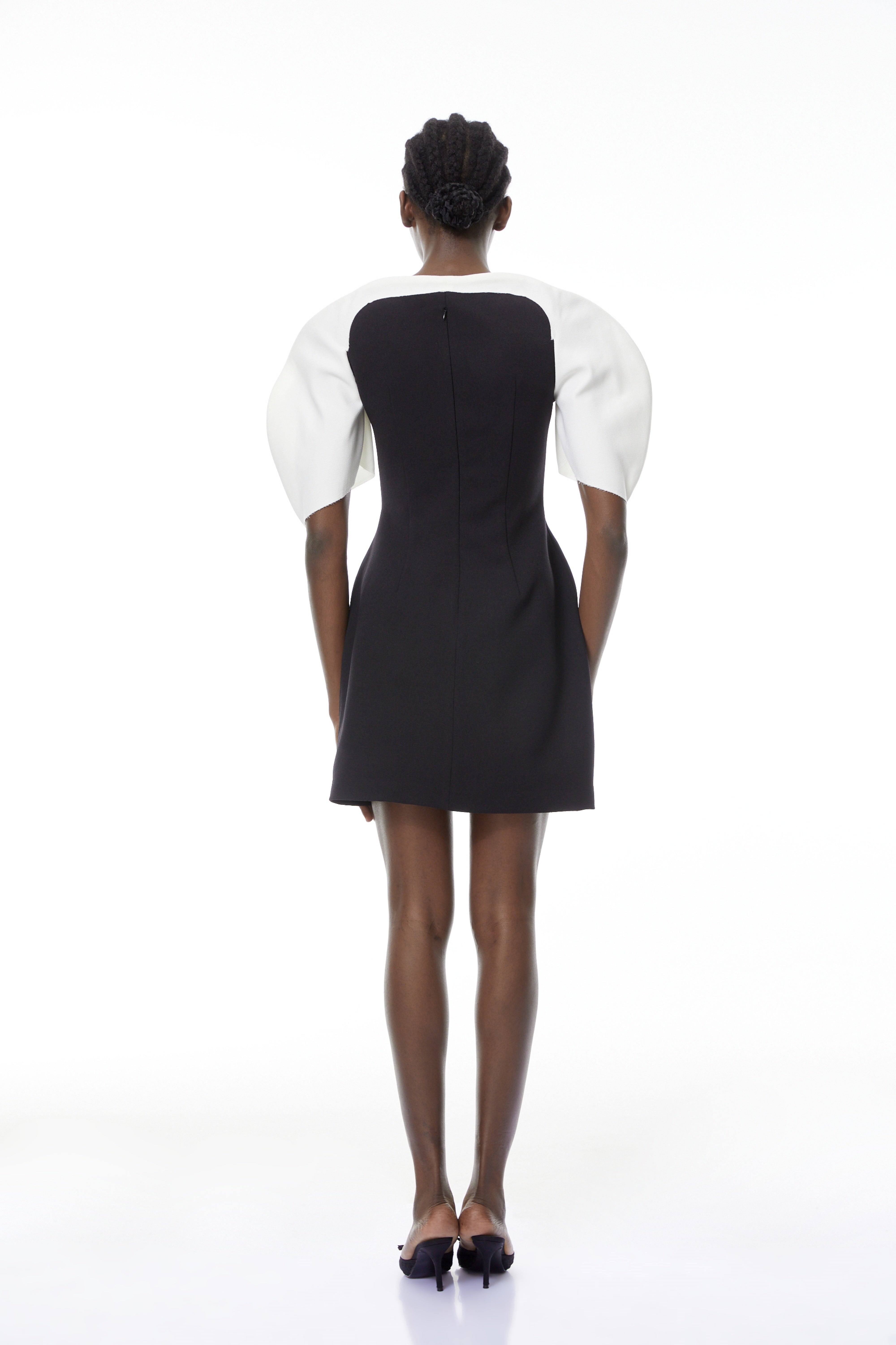 Mini-robe Catalina noire à blocs de couleur (Vente définitive)