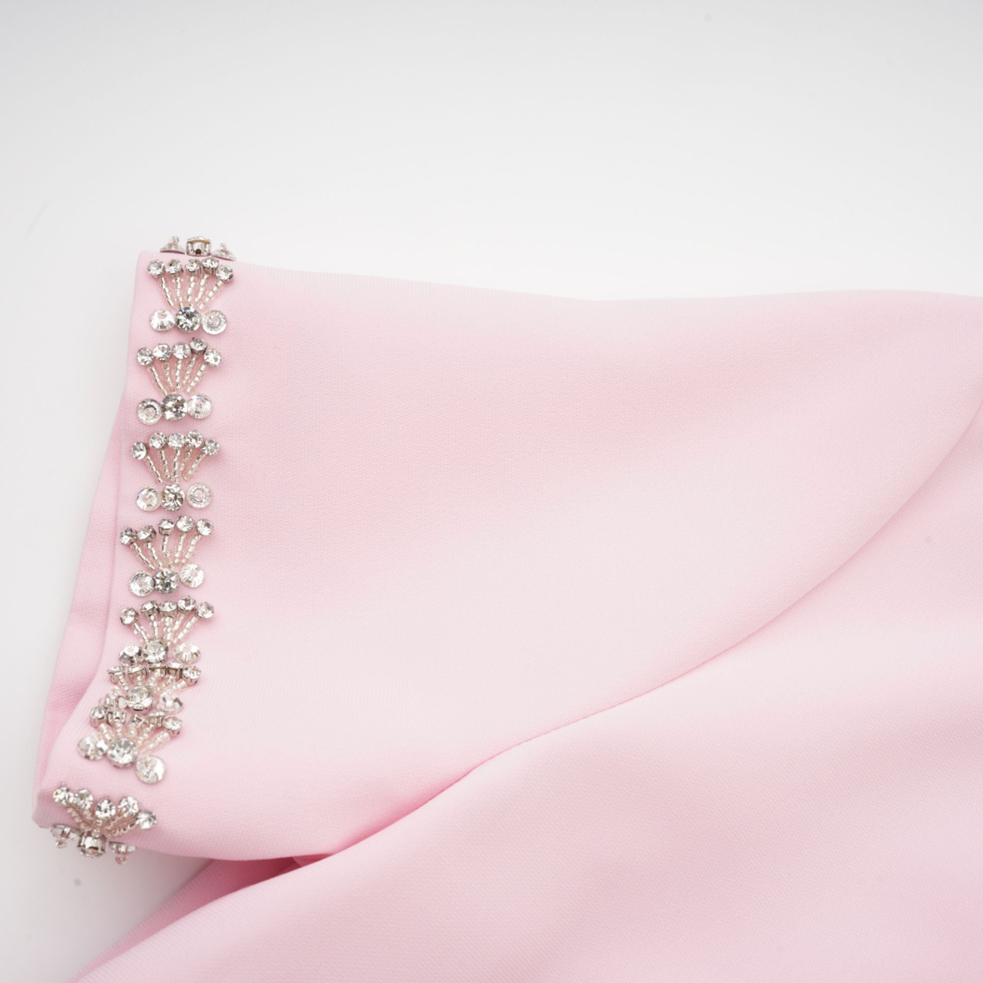 Cassiopeia crystal-accented pink bow midi dress (Final Sale-US Only)