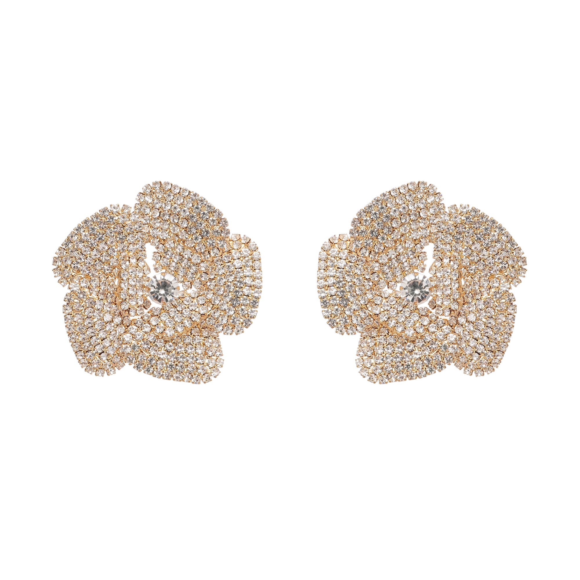 Saira crystal-embellished floral earrings (Final Sale-US Only)