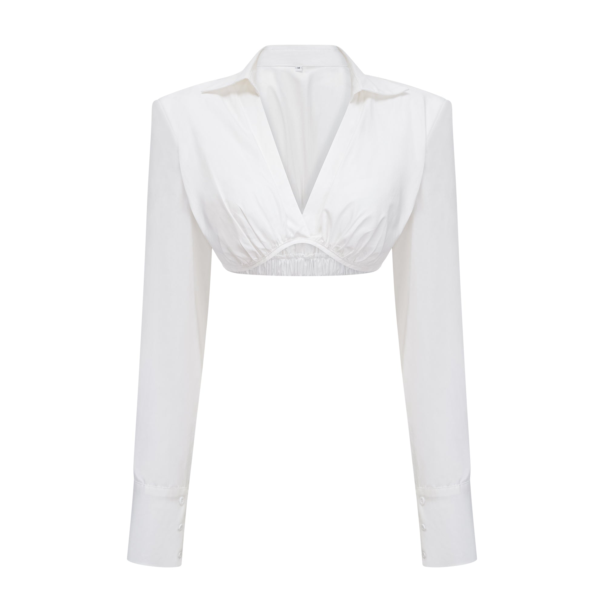 Caterina White Shirred Shirt & Skirt Set (Final Sale)