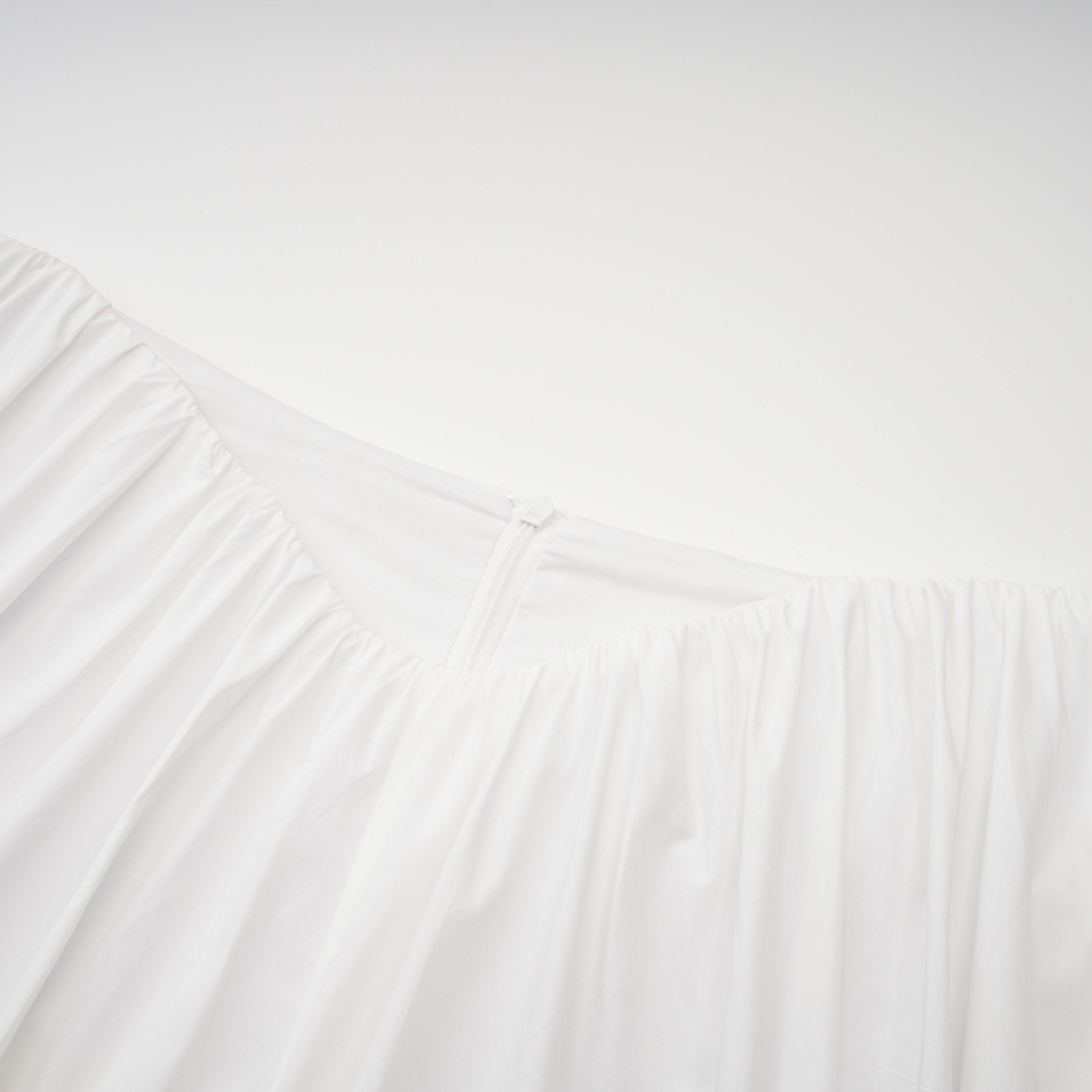 Caterina White Shirred Shirt & Skirt Set (Final Sale)