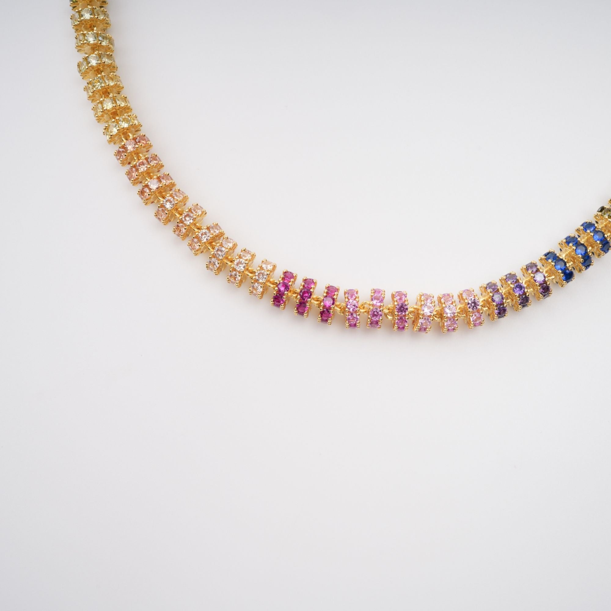 Sandrine Gold Tone Crystal Embellished Necklace (Final Sale)