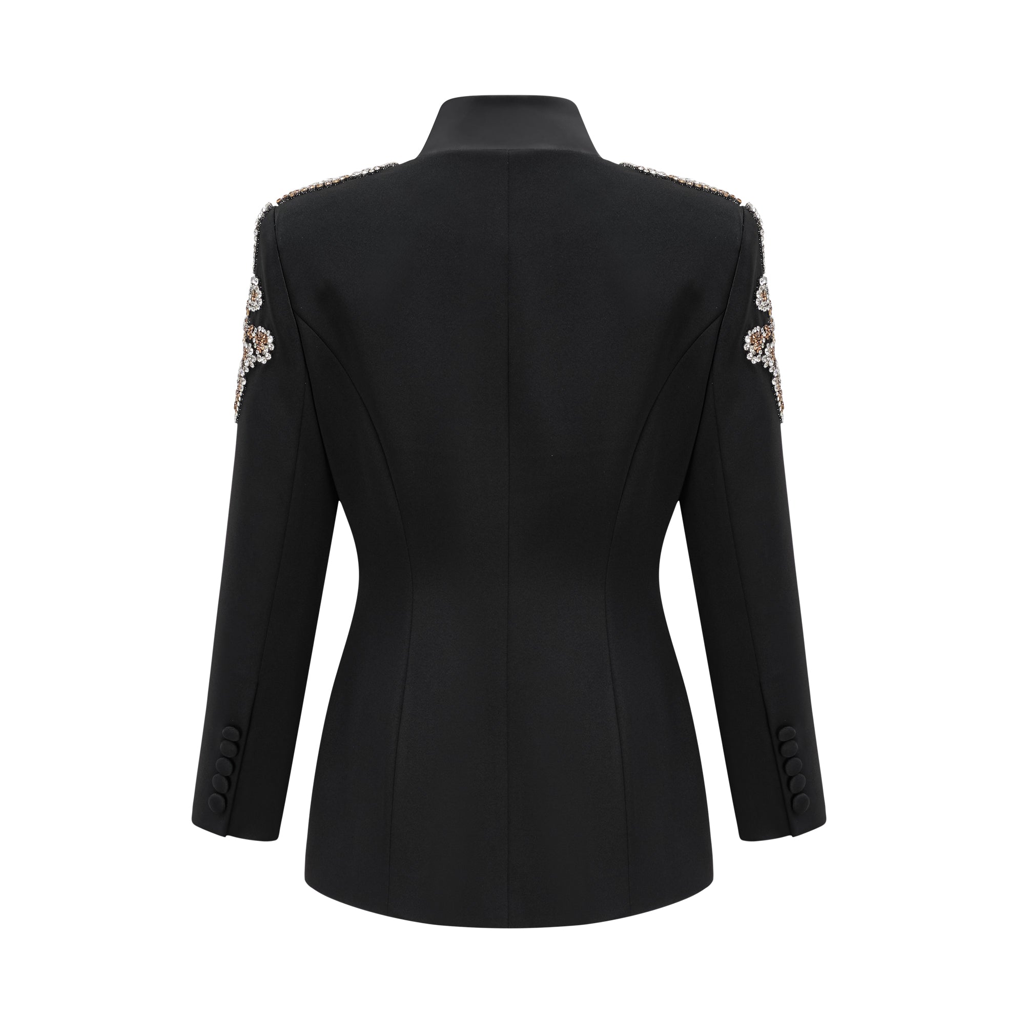 Delphine black embellished jacket & trousers matching set (Final Sale)