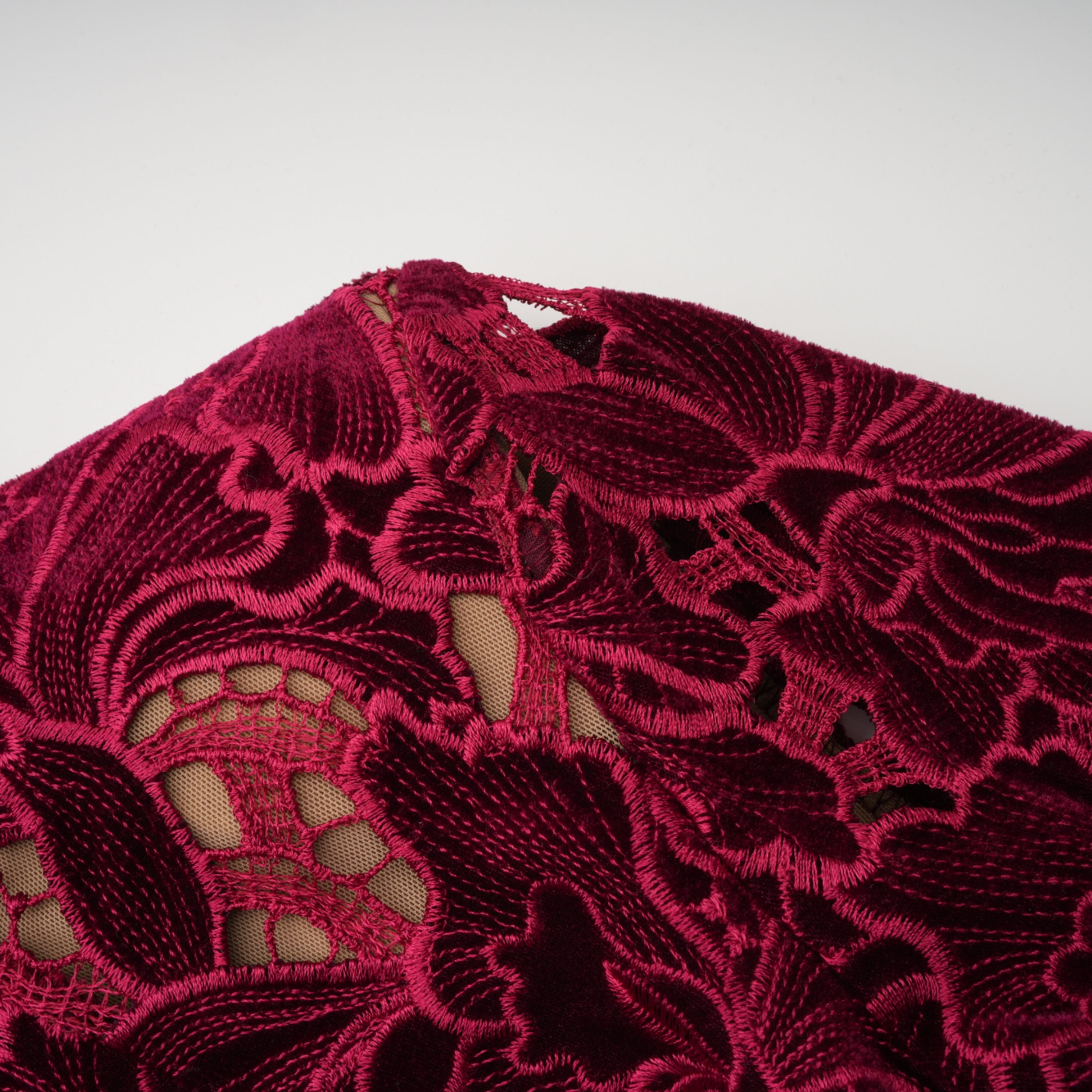 Hafdis Red Floral Embroidered Midi Dress (Final Sale-US Only)