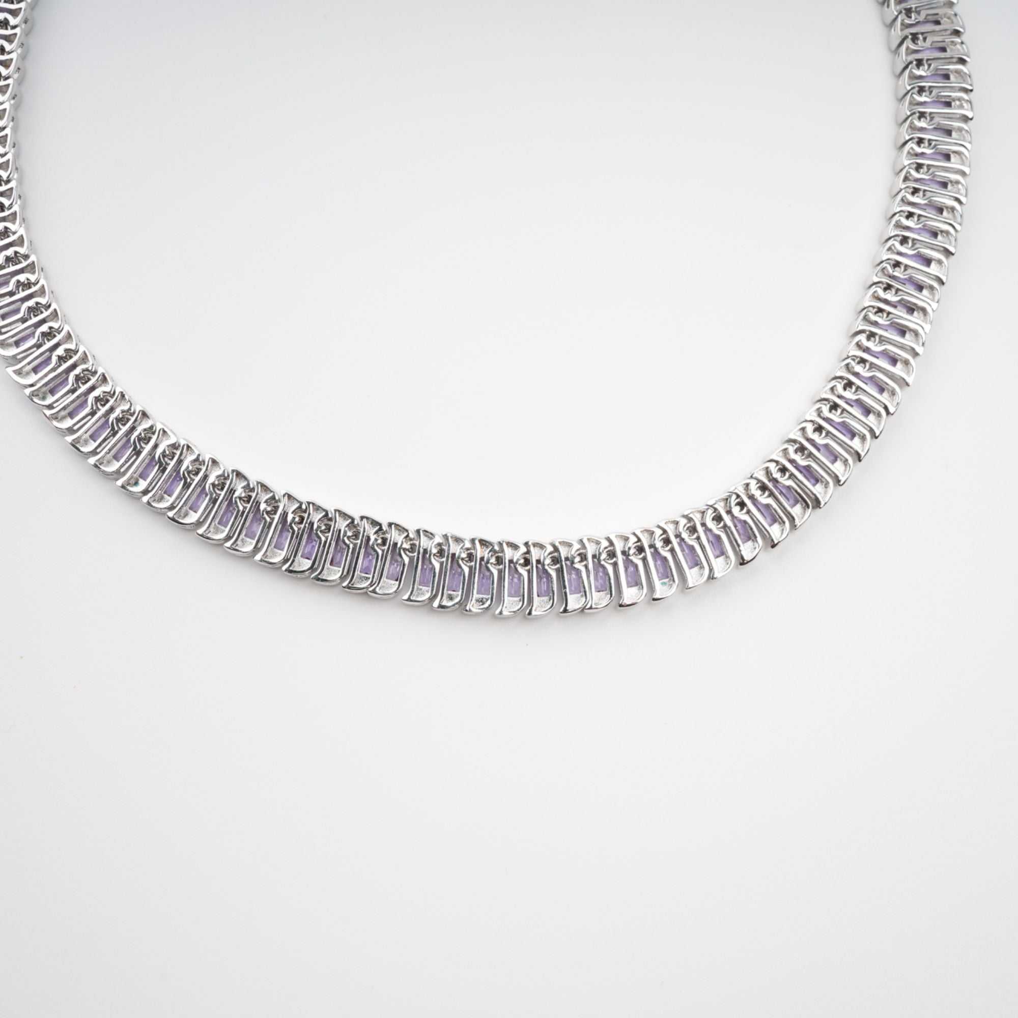 Isoline Light Purple Crystal Embellished Necklace (Final Sale)