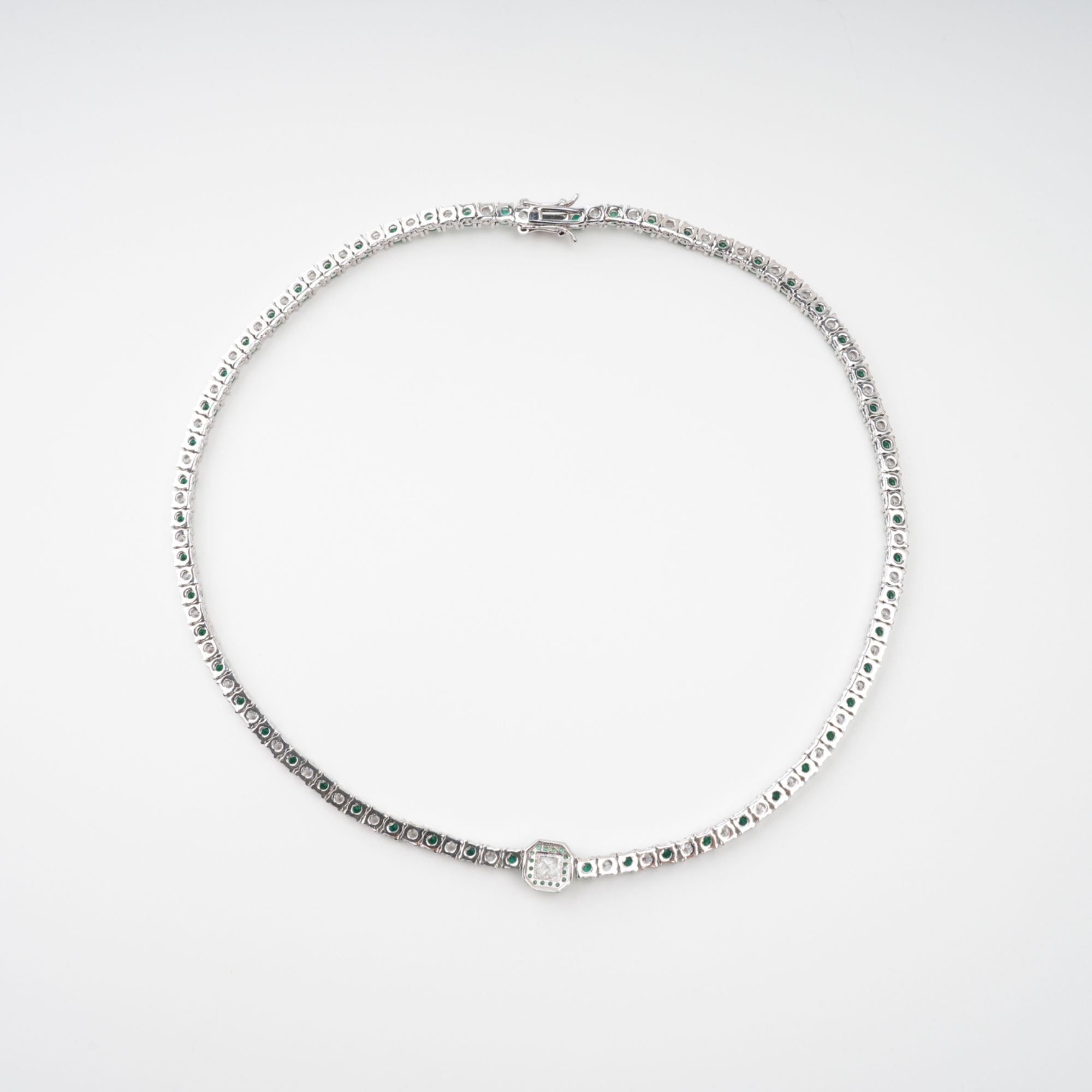 Héloïse Green Crystal Embellished Necklace (Final Sale)