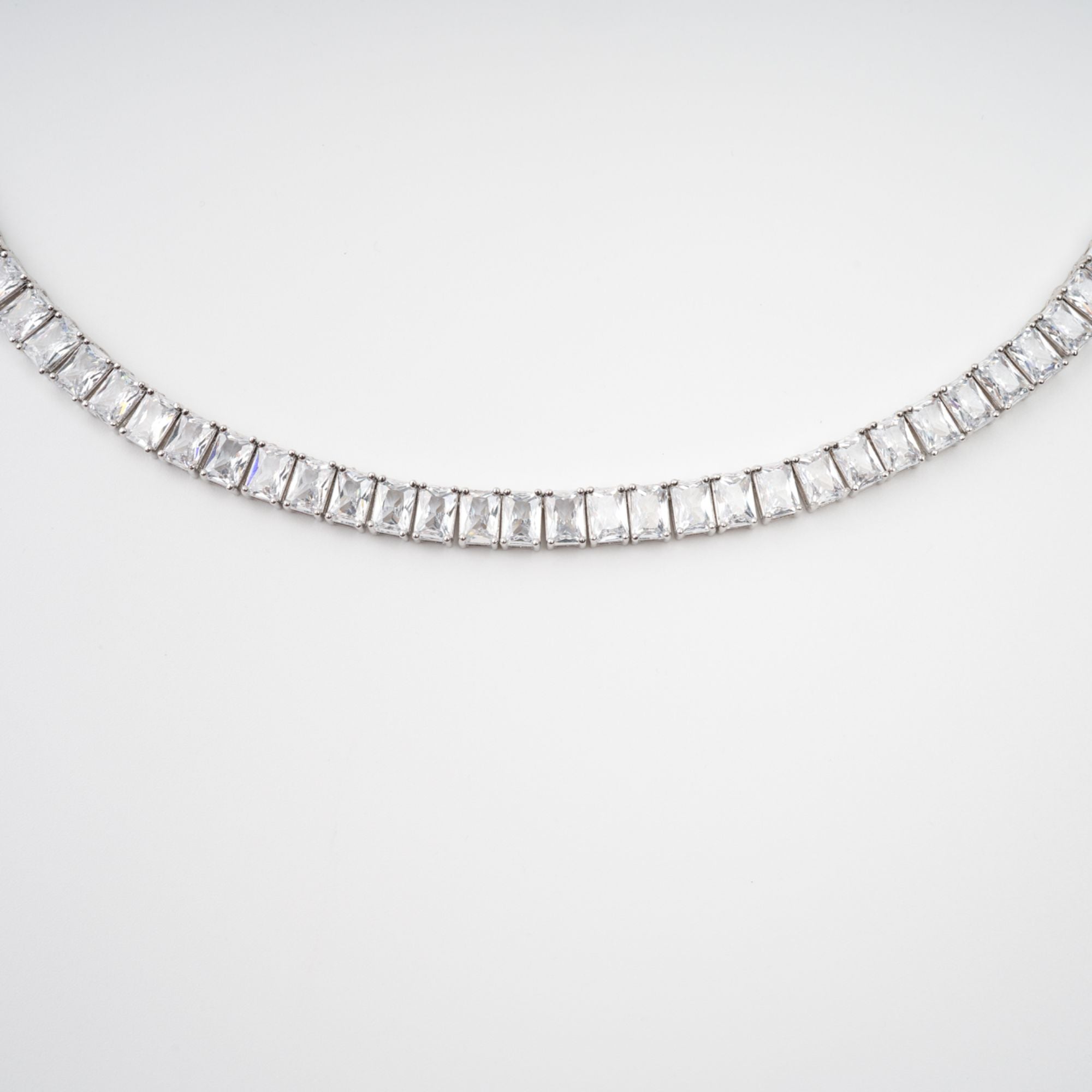 Florence Silver Tone Crystal Embellished Necklace (Final Sale-US Only)