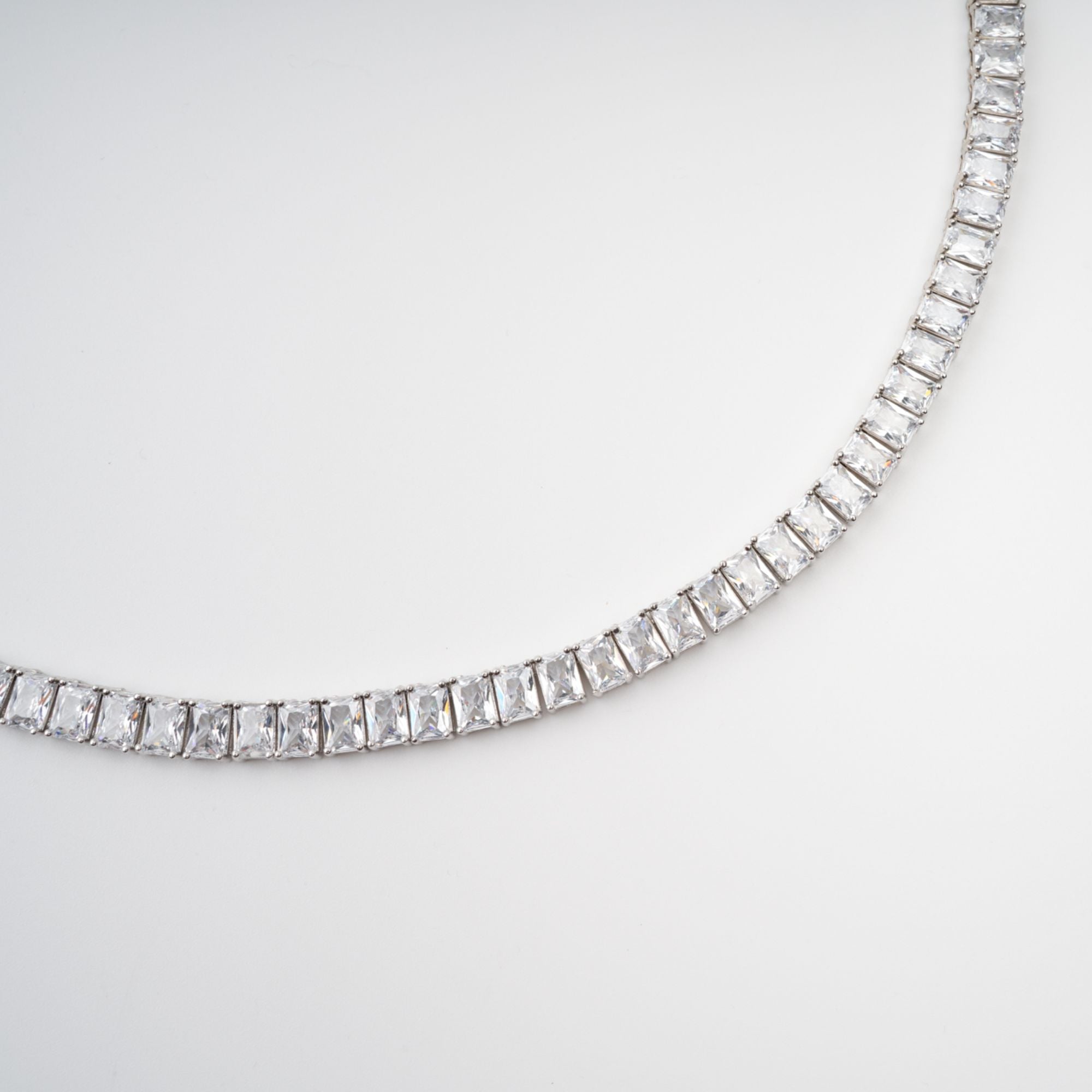 Florence Silver Tone Crystal Embellished Necklace (Final Sale-US Only)