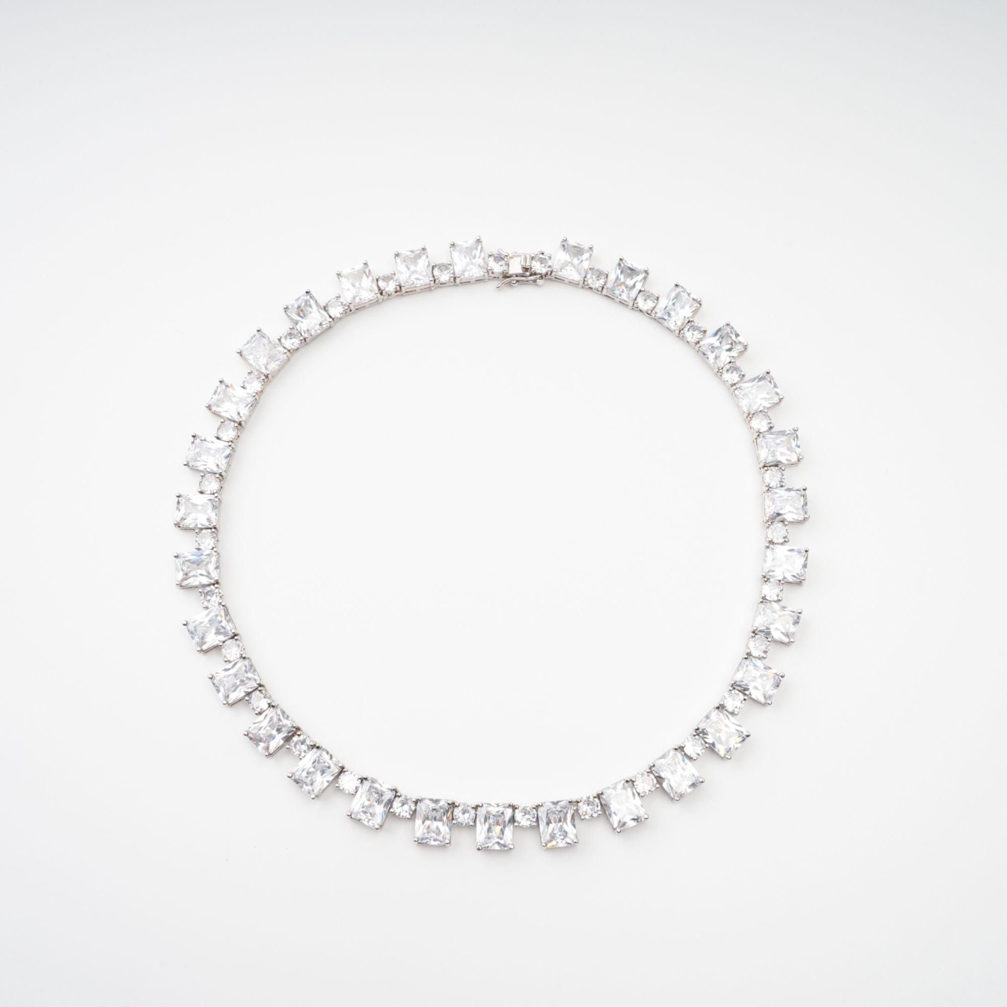 Mathilde Silver Tone Crystal Embellished Necklace (Final Sale)