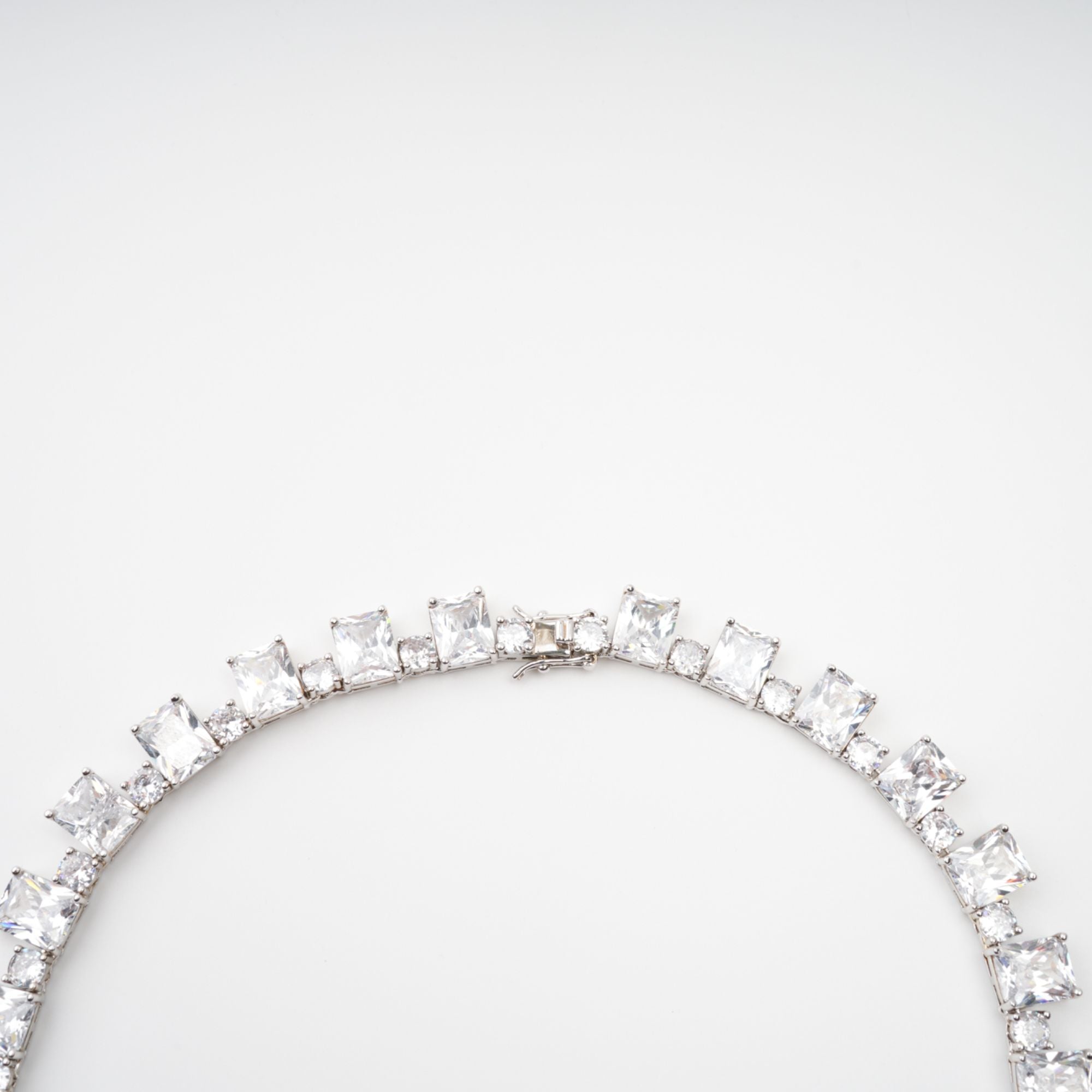 Mathilde Silver Tone Crystal Embellished Necklace (Final Sale)