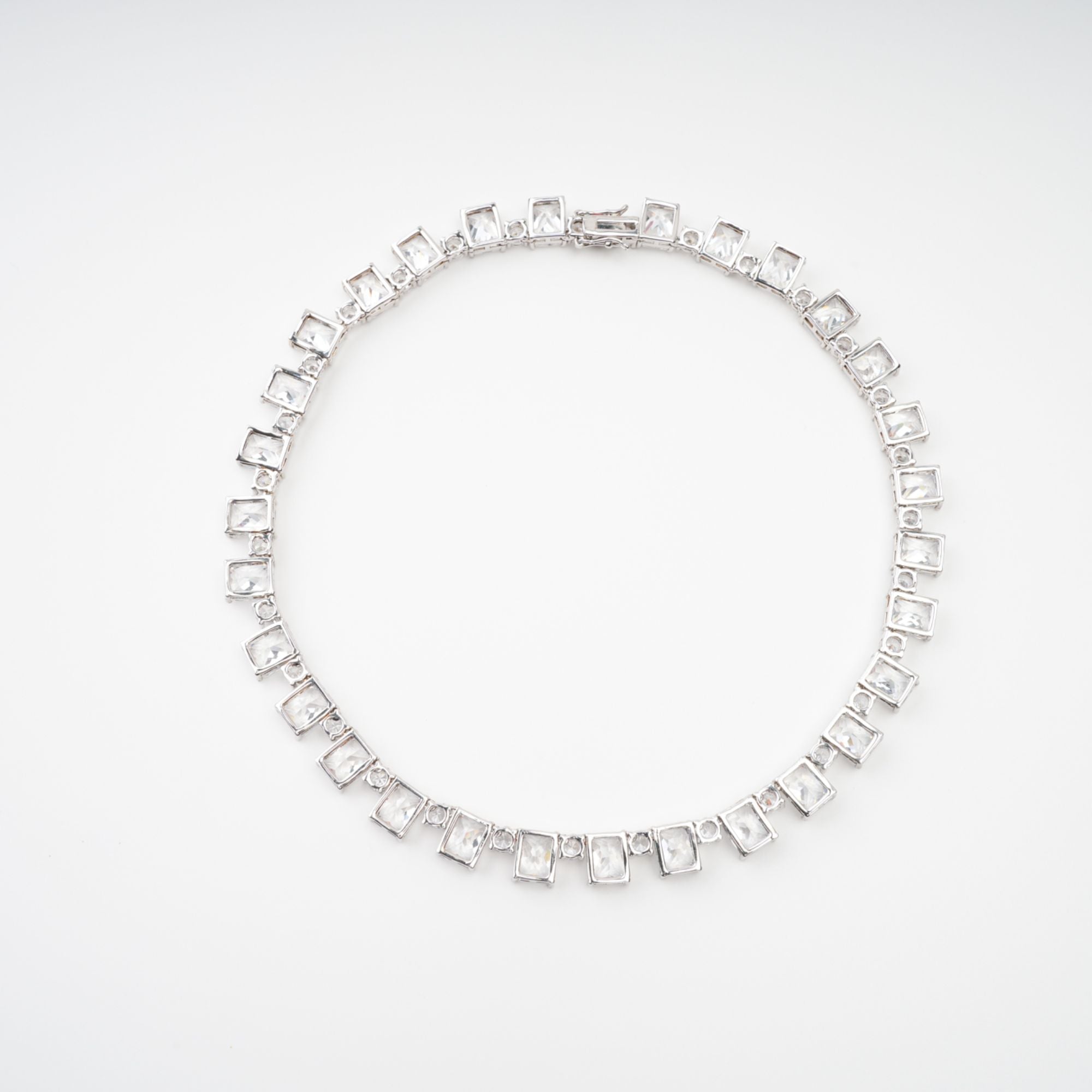 Mathilde Silver Tone Crystal Embellished Necklace (Final Sale)