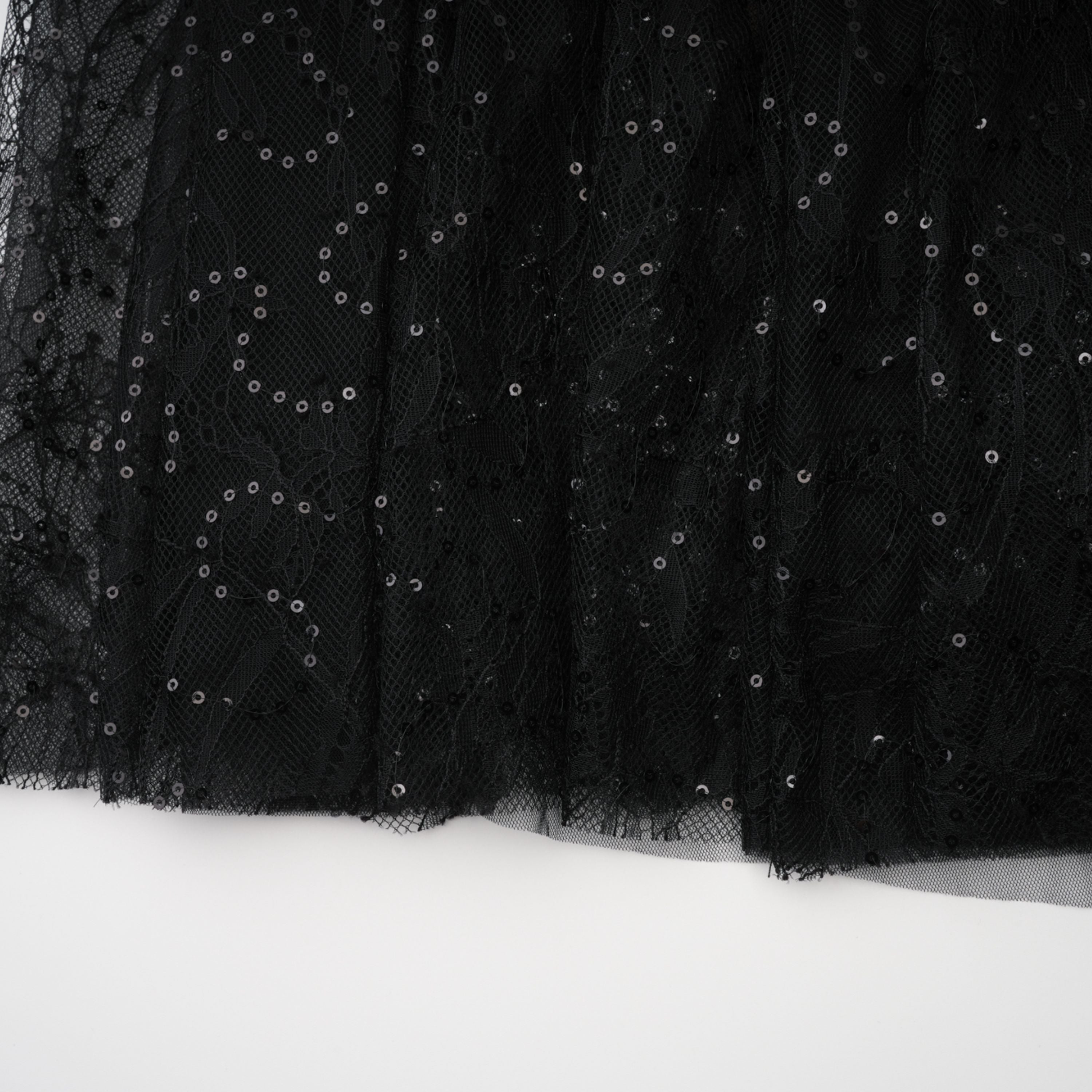Velia Black Lace Glitter Tulle Maxi Gown (Final Sale-US Only)